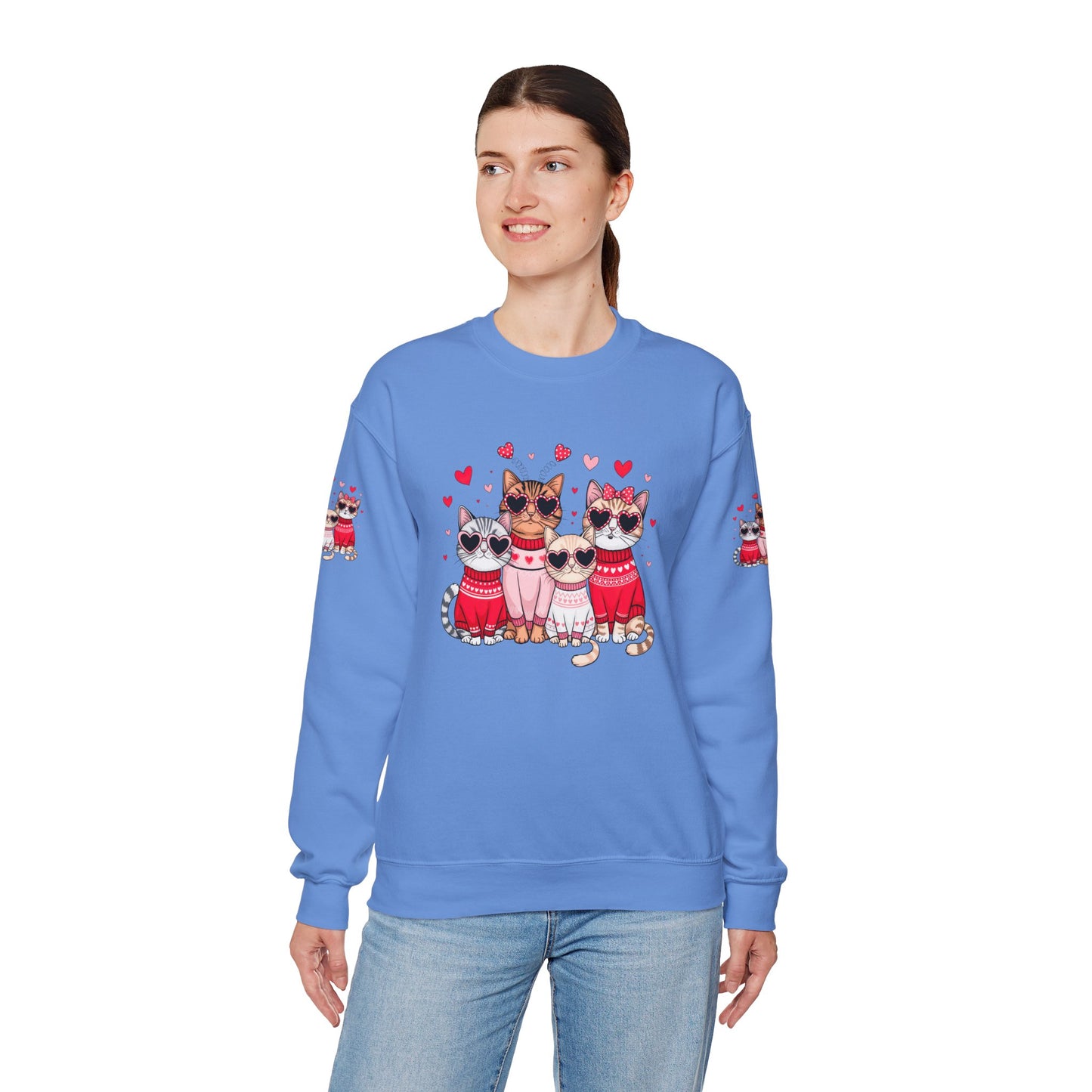 Princess Grace Cute Cat Lovers Crewneck Sweatshirt Cozy Valentine's Gift