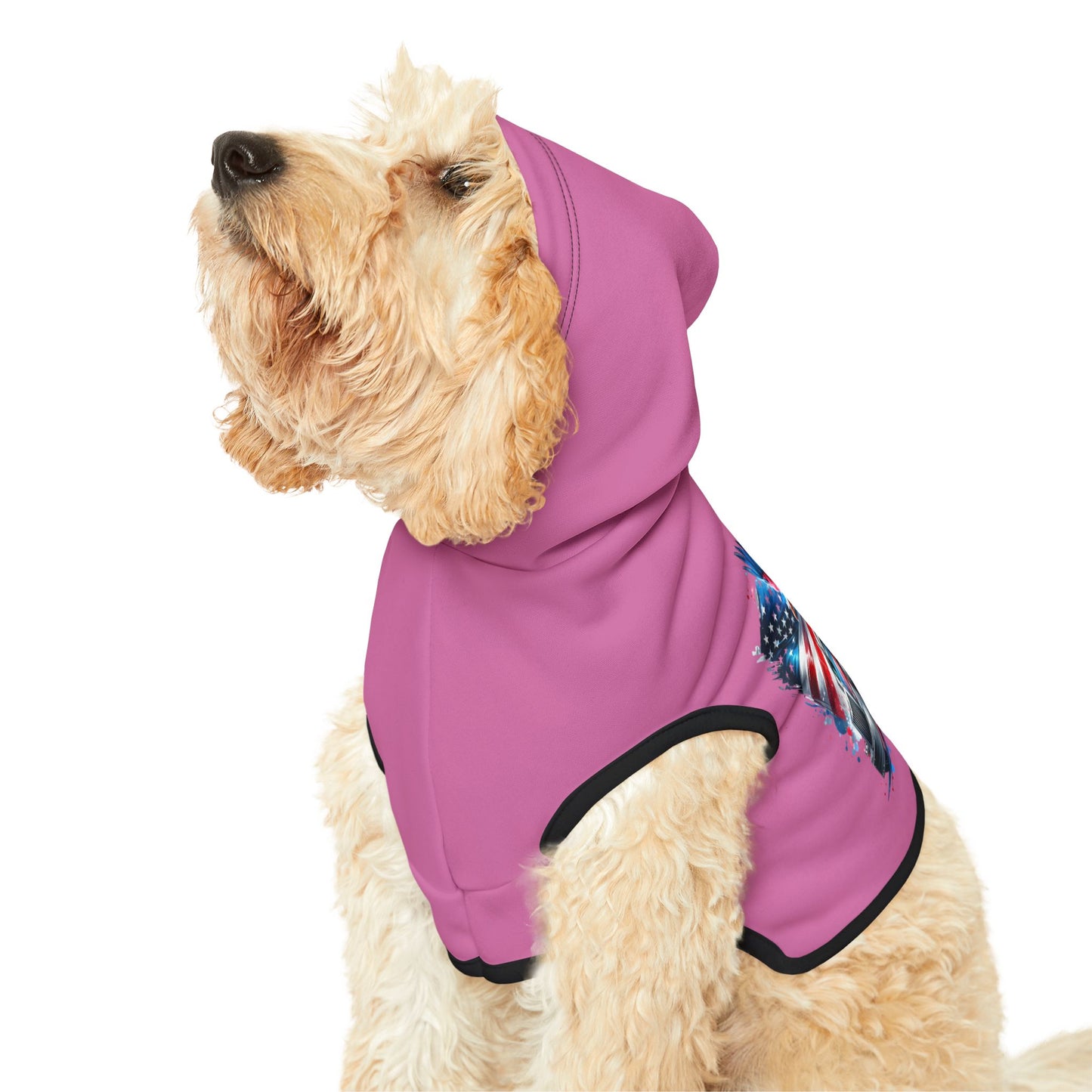 Princess Grace Patriotic Pet Hoodie American Eagle & Truck Design