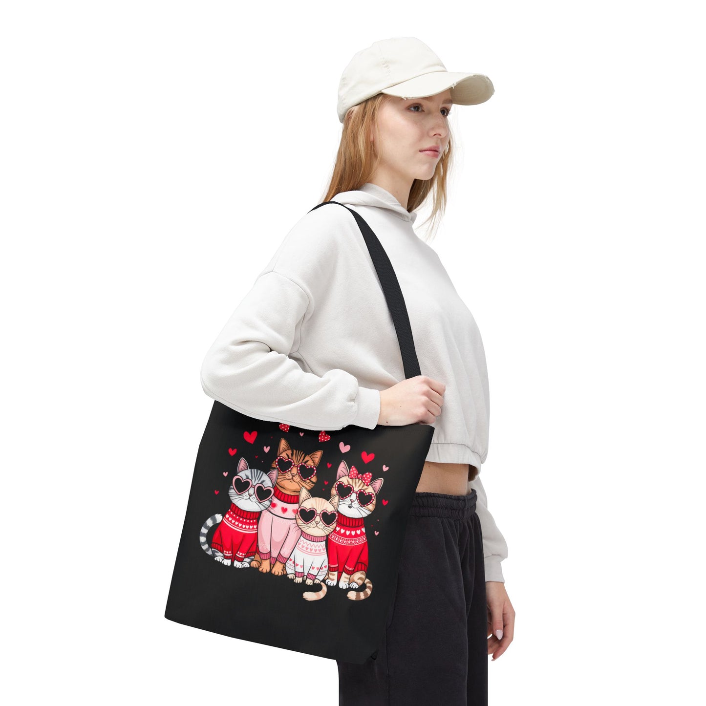 Princess Grace Cute Cat Lovers Tote Bag Valentine's Day Accessories