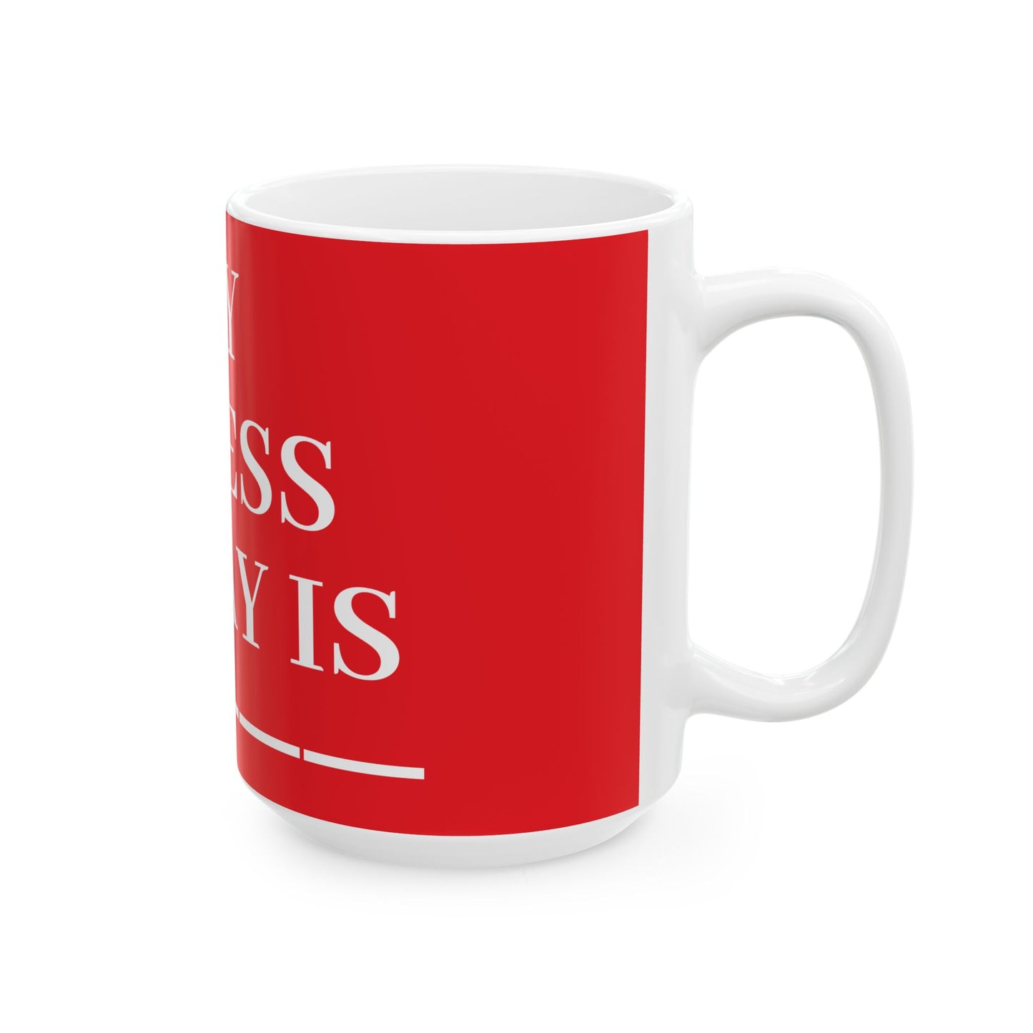 Princess Grace My Stress Level Ceramic Coffee Mug Fun Red Design Perfect Gift for Coffee Lovers