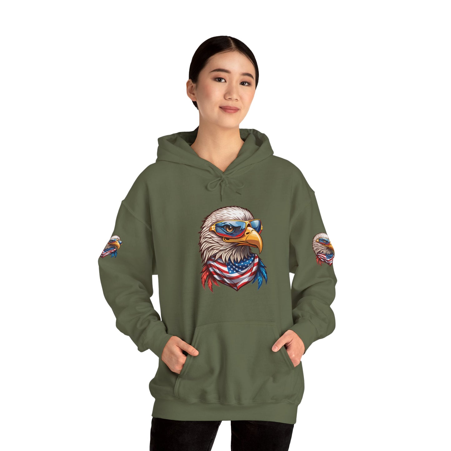 Princess Grace Patriotic American Eagle Hoodie Unisex Heavy Blend Sweatshirt