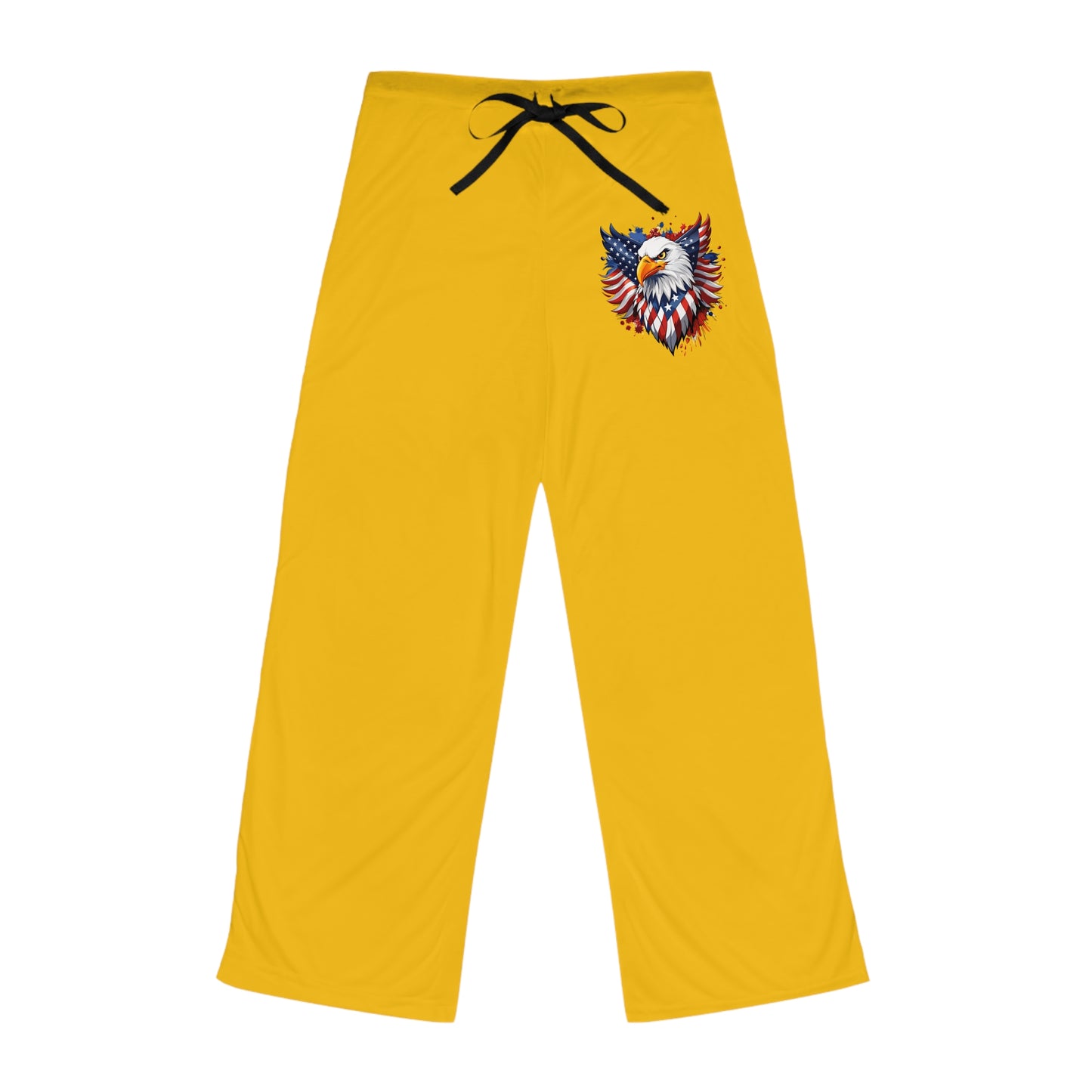 Princess Grace American Eagle Pajama Pants Cozy Yellow Lounge Wear for Holidays & Celebrations