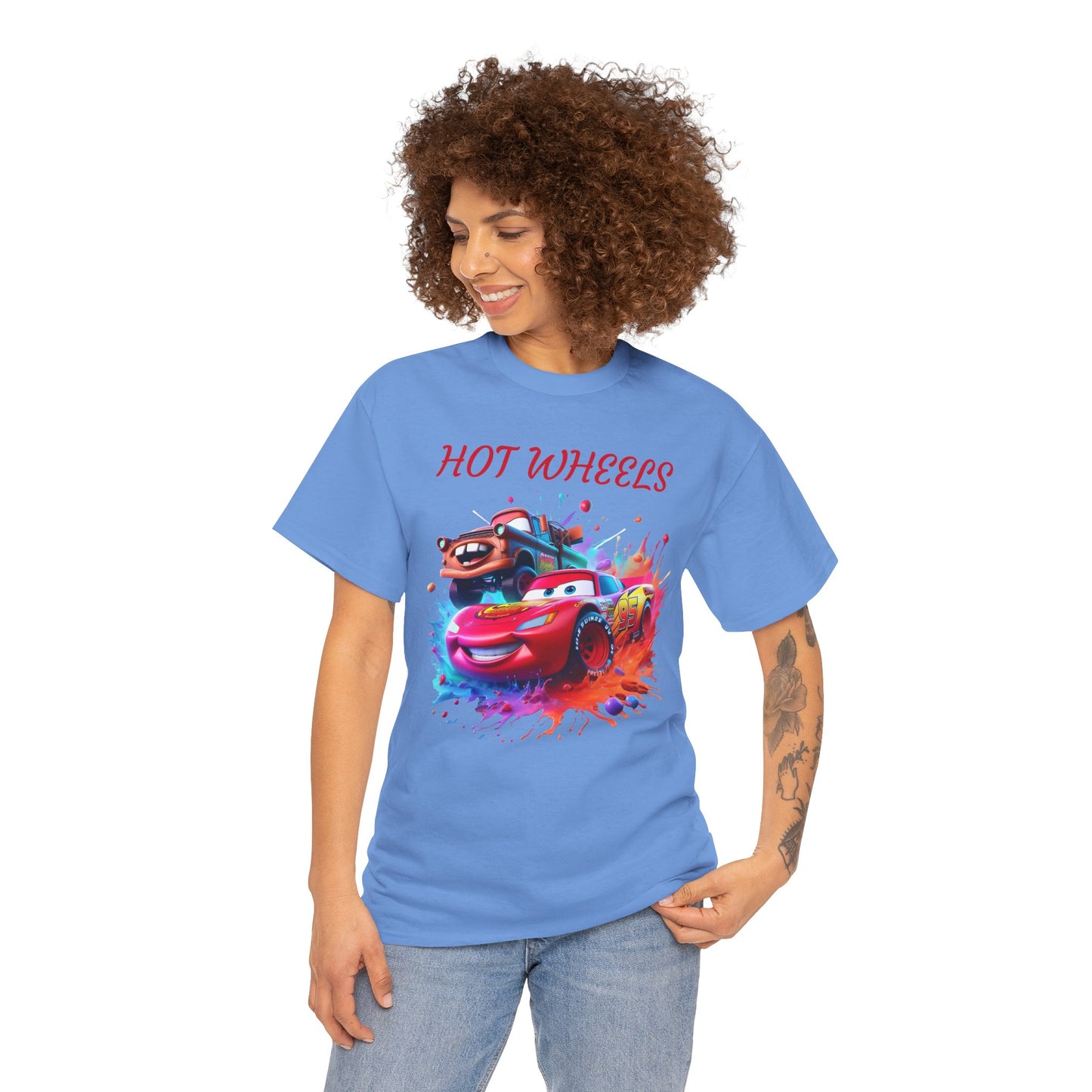 Princess Grace Cool Cars Unisex Heavy Cotton Tee Hot Wheels Graphic Tee for Kids and Adults