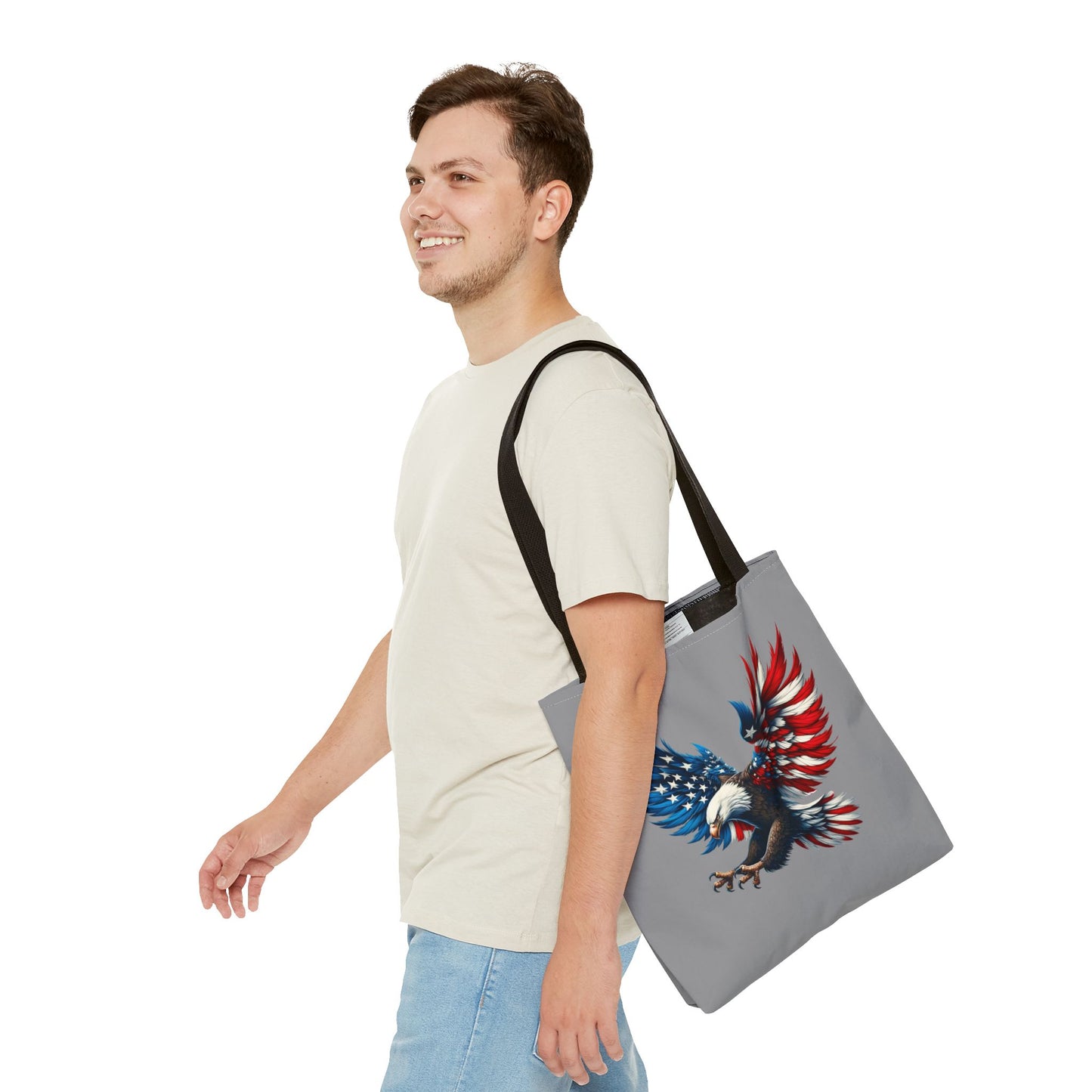 Princess Grace Patriotic Eagle Tote Bag USA Flag Design for Independence Day & Everyday Use