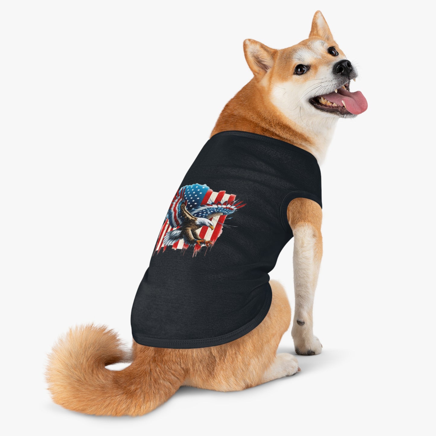 Princess Grace Patriotic Eagle Pet Tank Top Perfect for Celebrating Independence Day or Outdoor Adventures