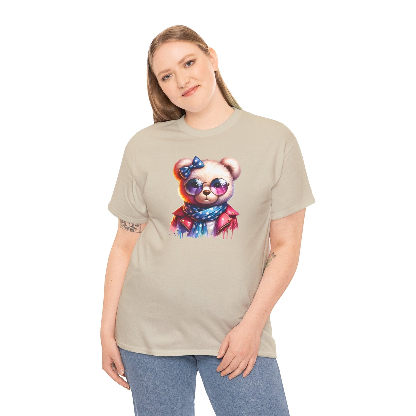 Princess Grace Cool Bear Graphic Unisex Heavy Cotton Tee Stylish & Fun for All