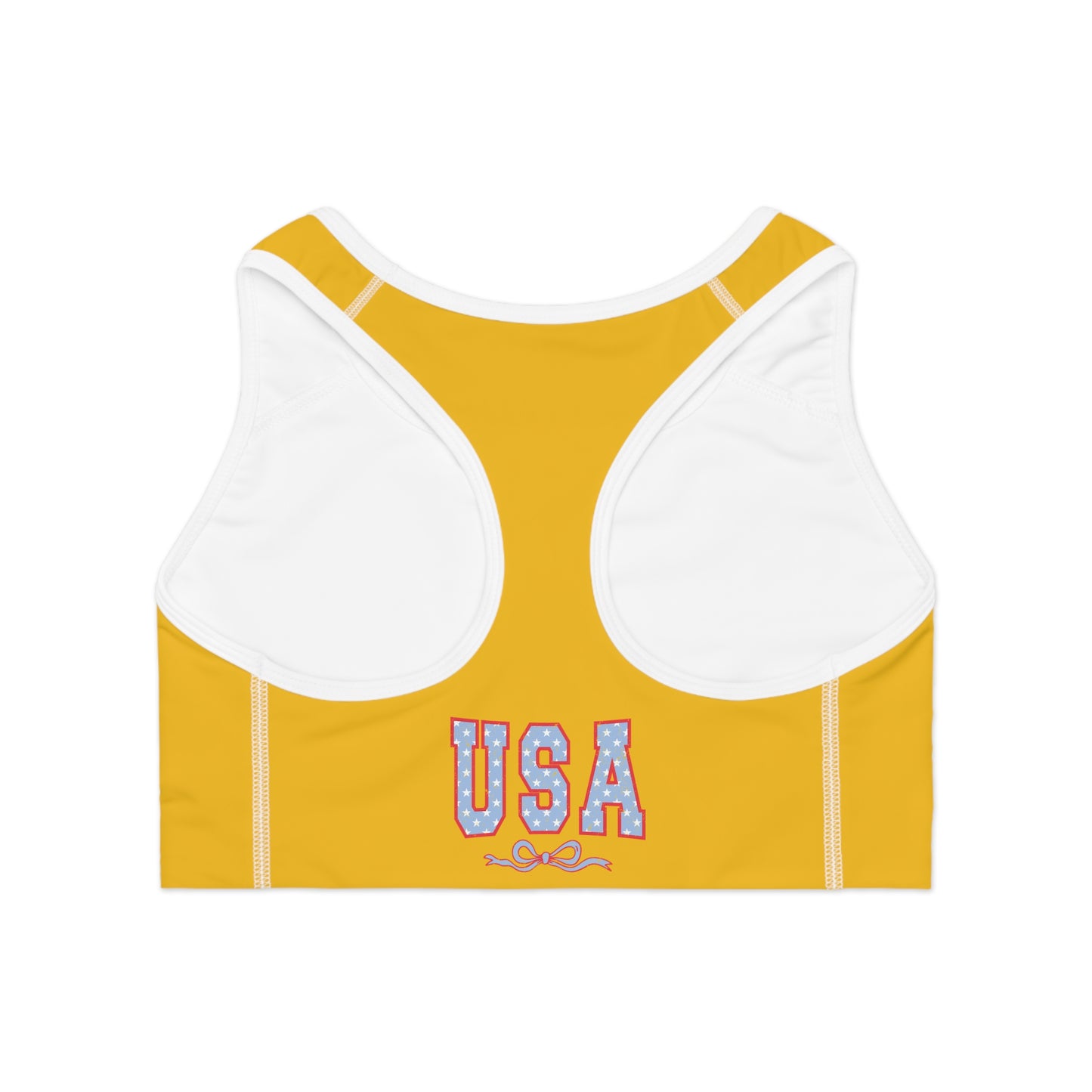 Princess Grace USA Stars & Stripes Sports Bra Perfect for Fitness & Patriotism