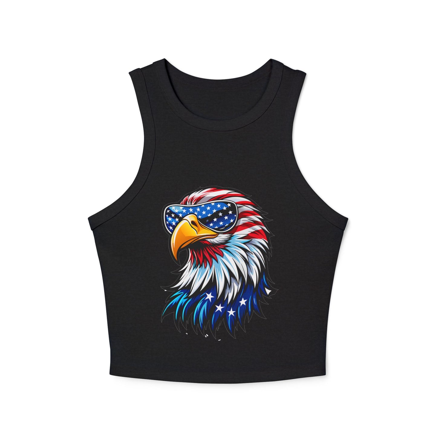 Princess Grace Patriotic Eagle Racer Tank Top USA Inspired Women's Activewear