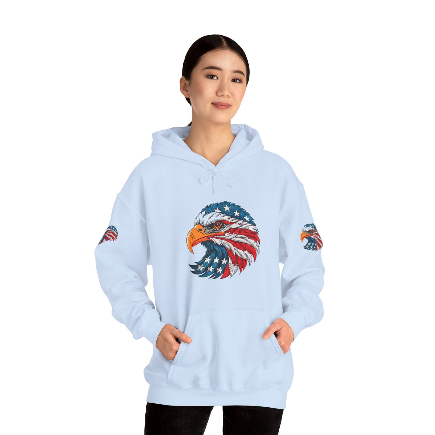 Princess Grace Patriotic Eagle Hoodie Unisex Heavy Blend Sweatshirt