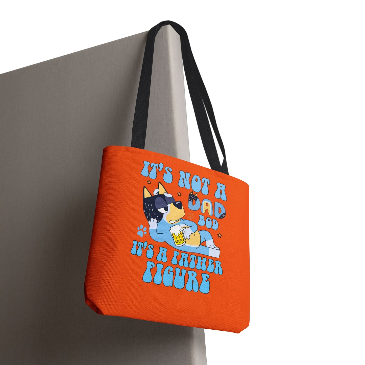 Princess Grace Humorous Dad Tote Bag "It's Not a Dad Bod, It's a Father Figure"