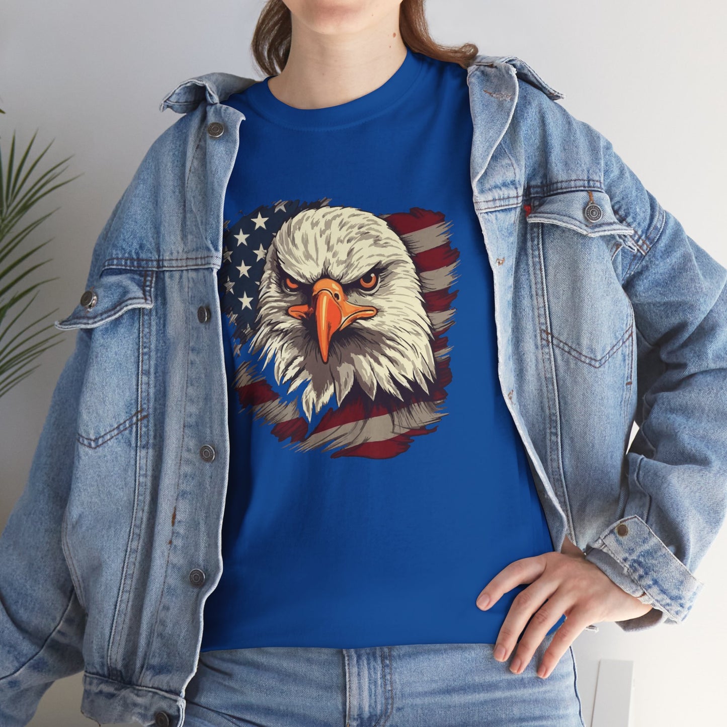 Princess Grace Patriotic Eagle Graphic Tee Unisex Heavy Cotton T-Shirt