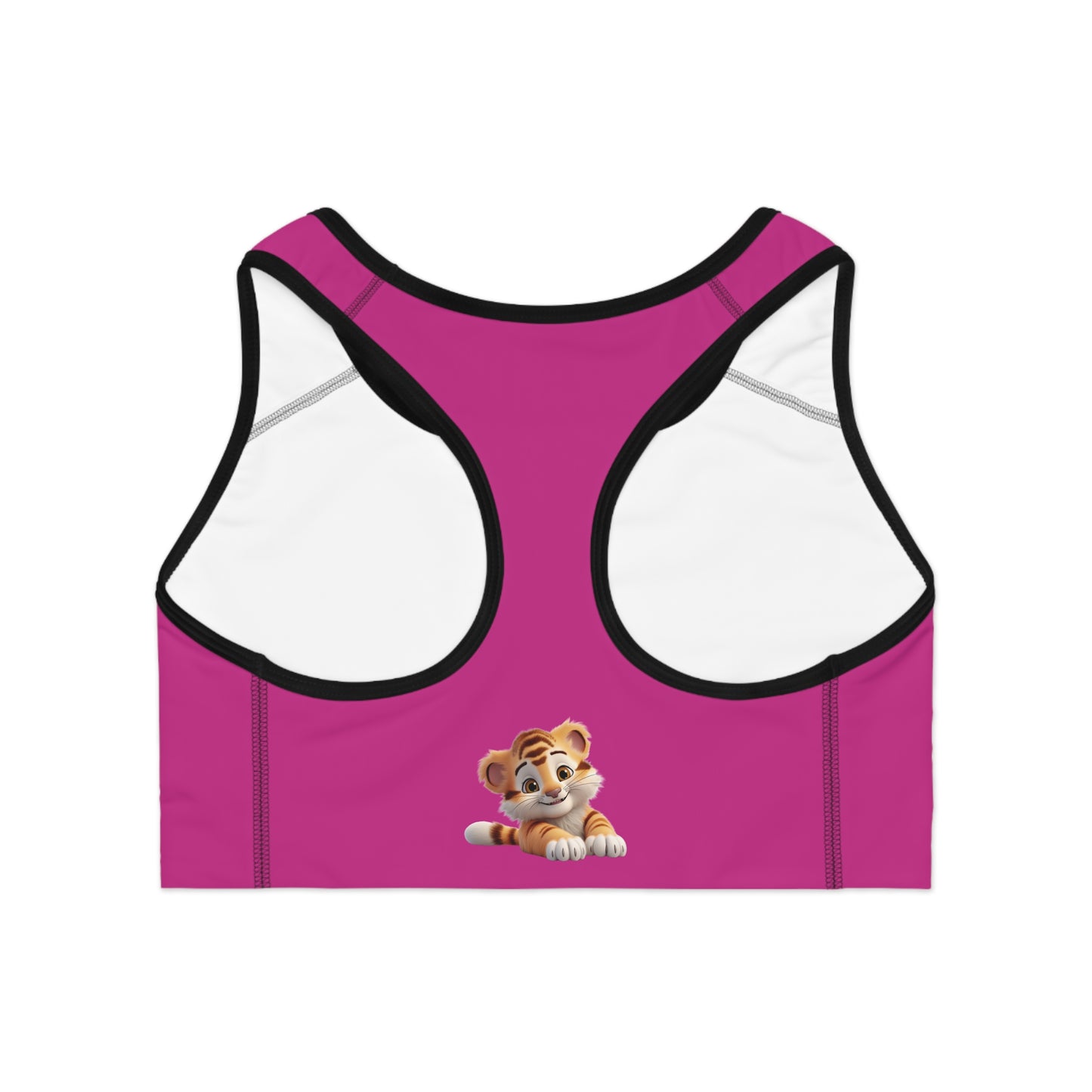 Princess Grace Cute Tiger Sports Bra Fun and Comfy Workout Wear