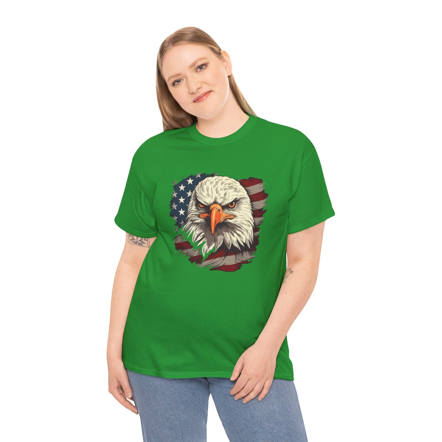 Princess Grace Patriotic Eagle Graphic Tee Unisex Heavy Cotton T-Shirt