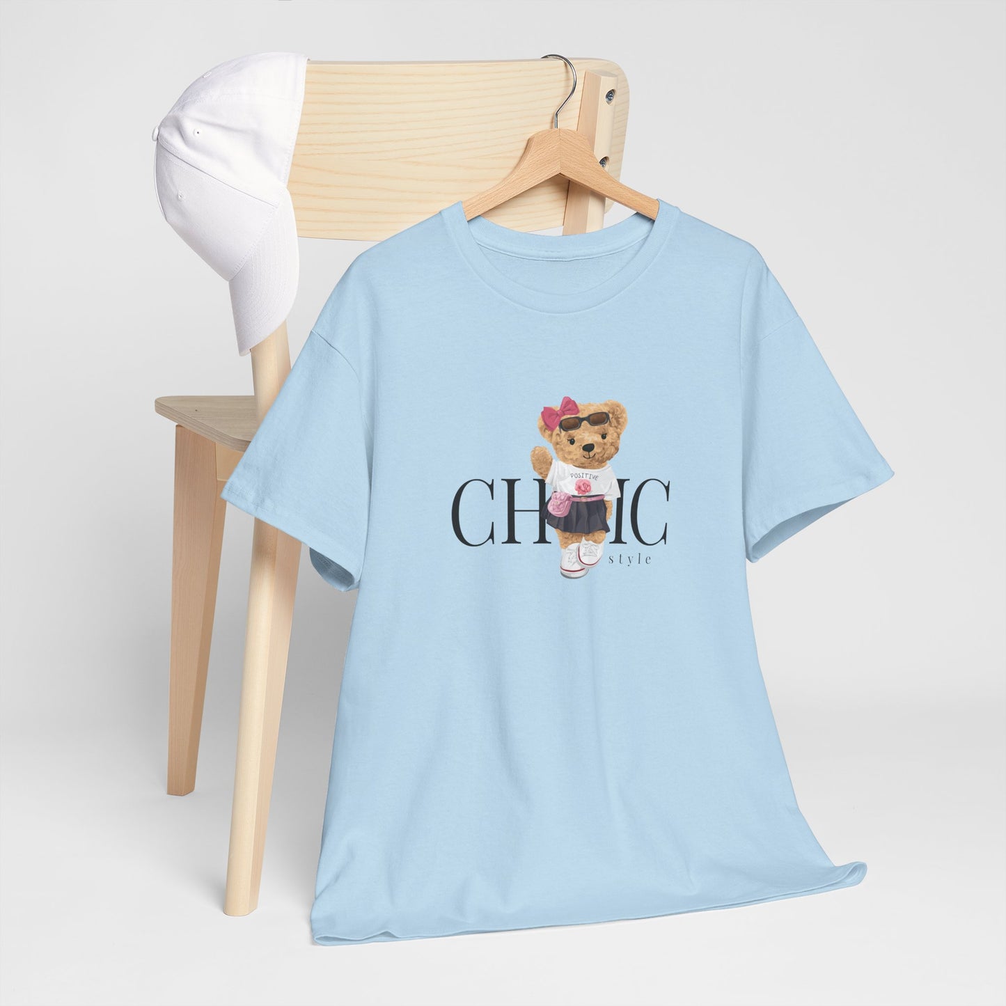 Princess Grace Chic Style Bear Unisex Heavy Cotton Tee Fashionable and Cozy Everyday Wear