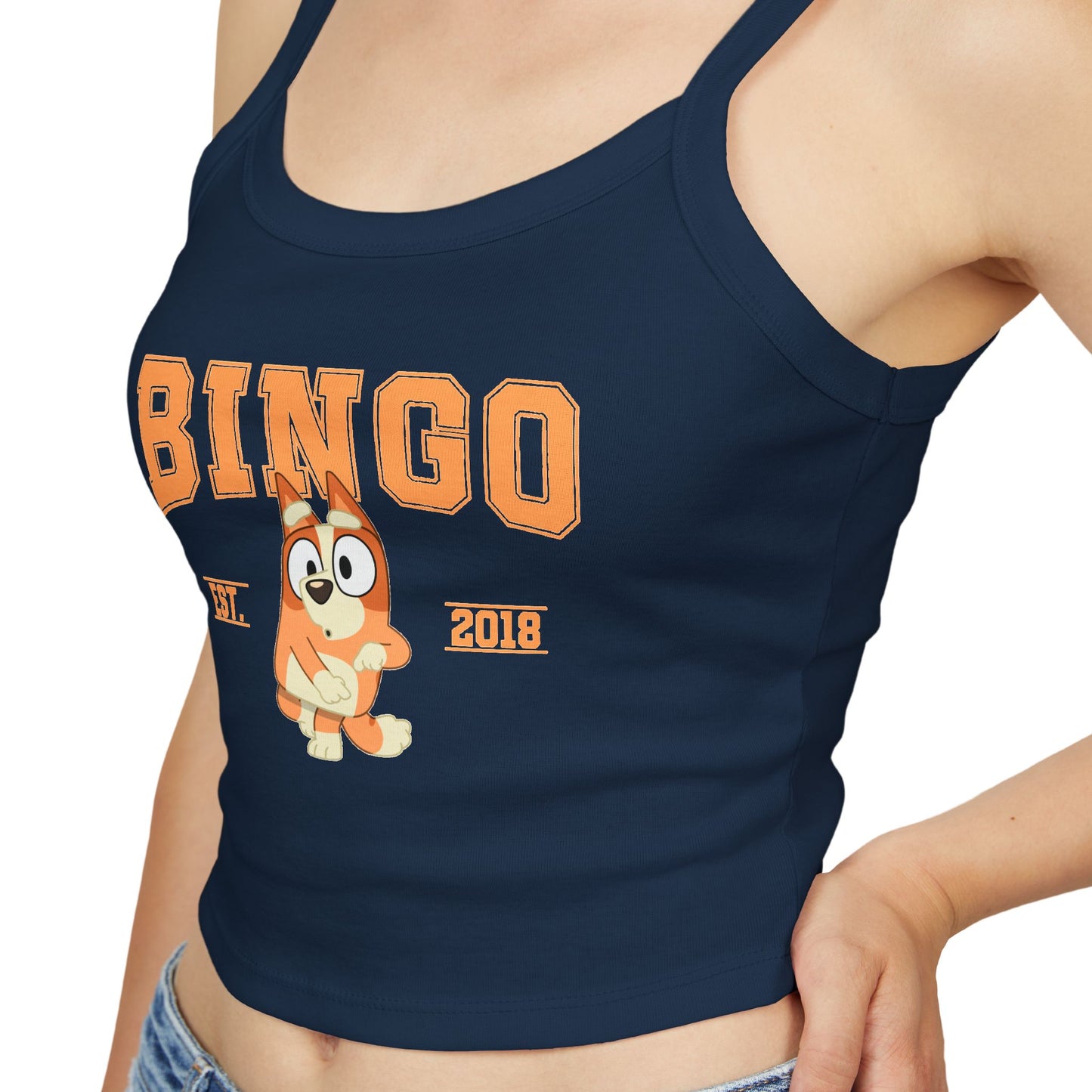 Princess Grace Bluey Fun Graphic Spaghetti Strap Tank Top
