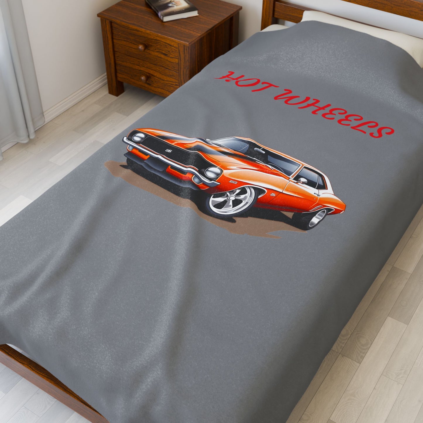 Princess Grace Hot Wheels Velveteen Plush Blanket Cozy Throw for Car Enthusiasts
