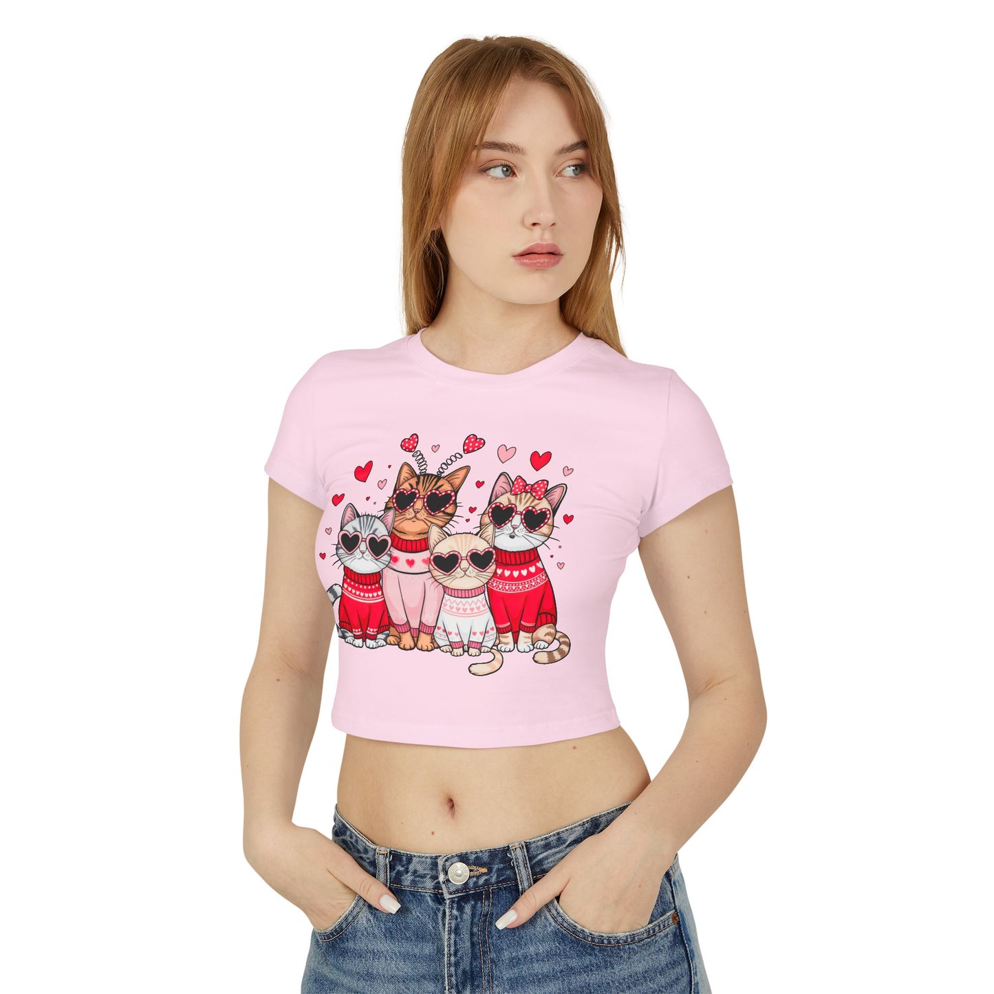 Princess Grace Cute Cat Love Women's Baby Tee Perfect Gift for Cat Lovers