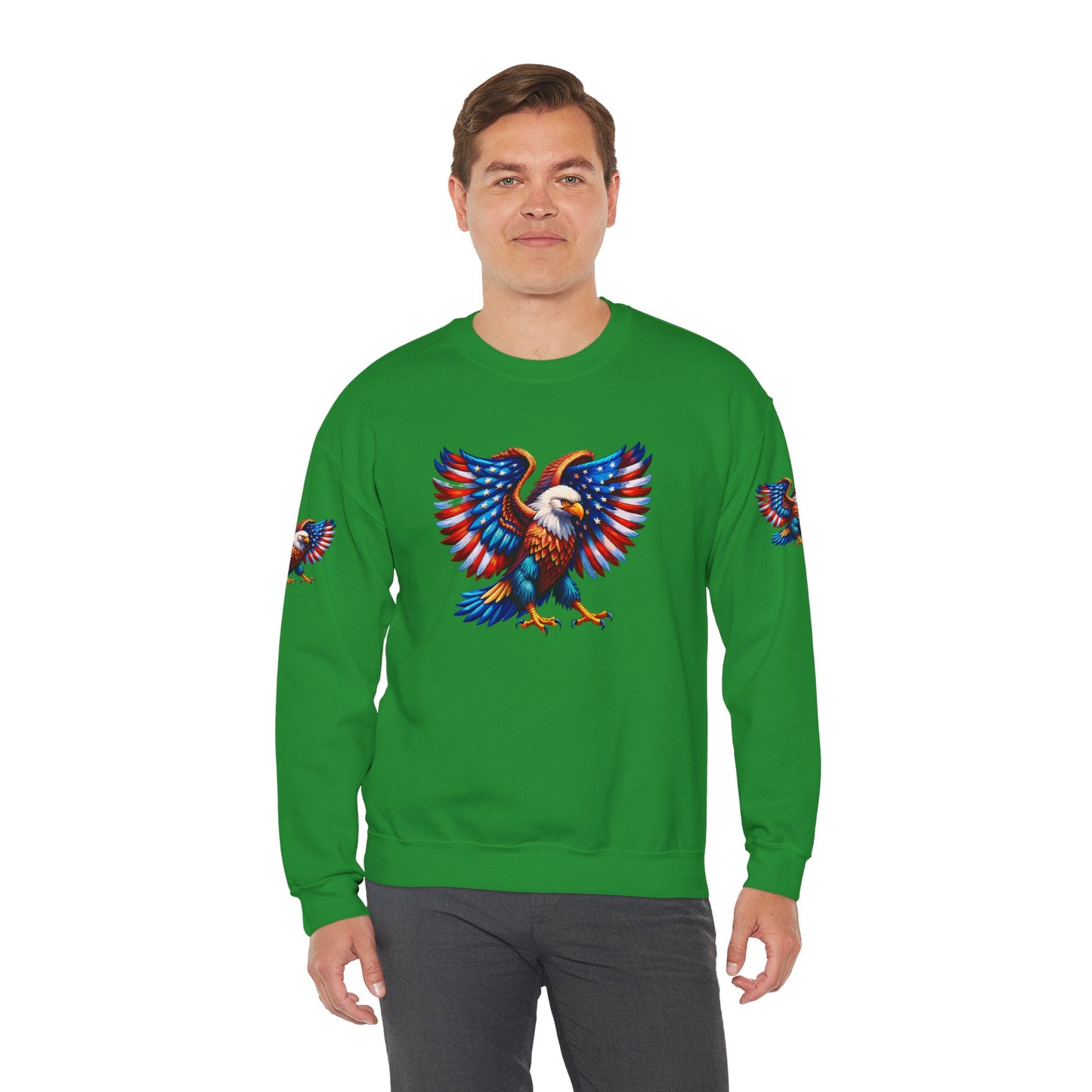 Princess Grace Eagle Wings Unisex Crewneck Sweatshirt Patriotic Graphic Pullover