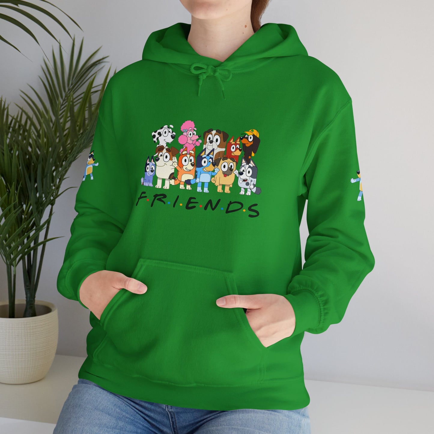 Princess Grace Bluey Unisex Heavy Blend Hooded Sweatshirt 'Friends' Cartoon Design