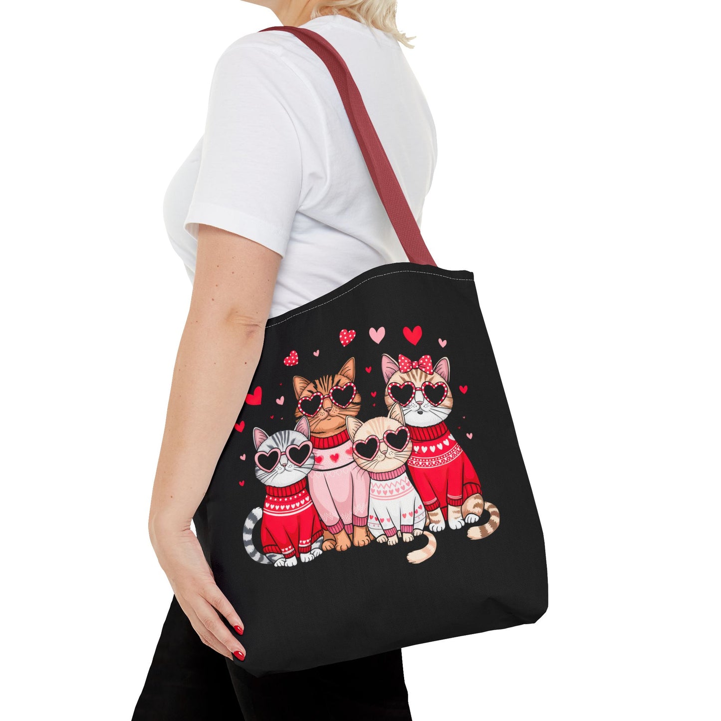 Princess Grace Cute Cat Lovers Tote Bag Valentine's Day Accessories
