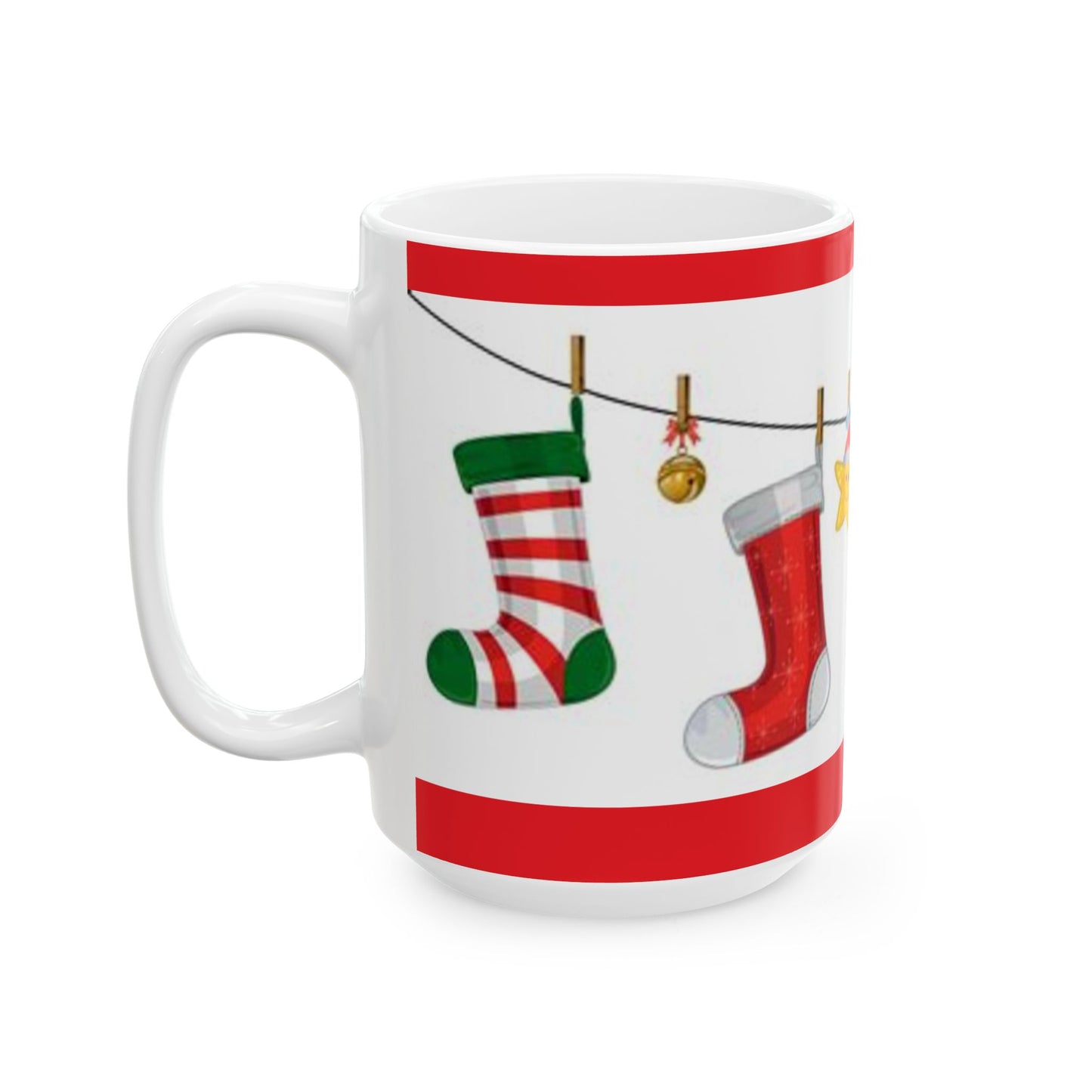 Princess Grace Festive Stocking Ceramic Mug Perfect Holiday Gift