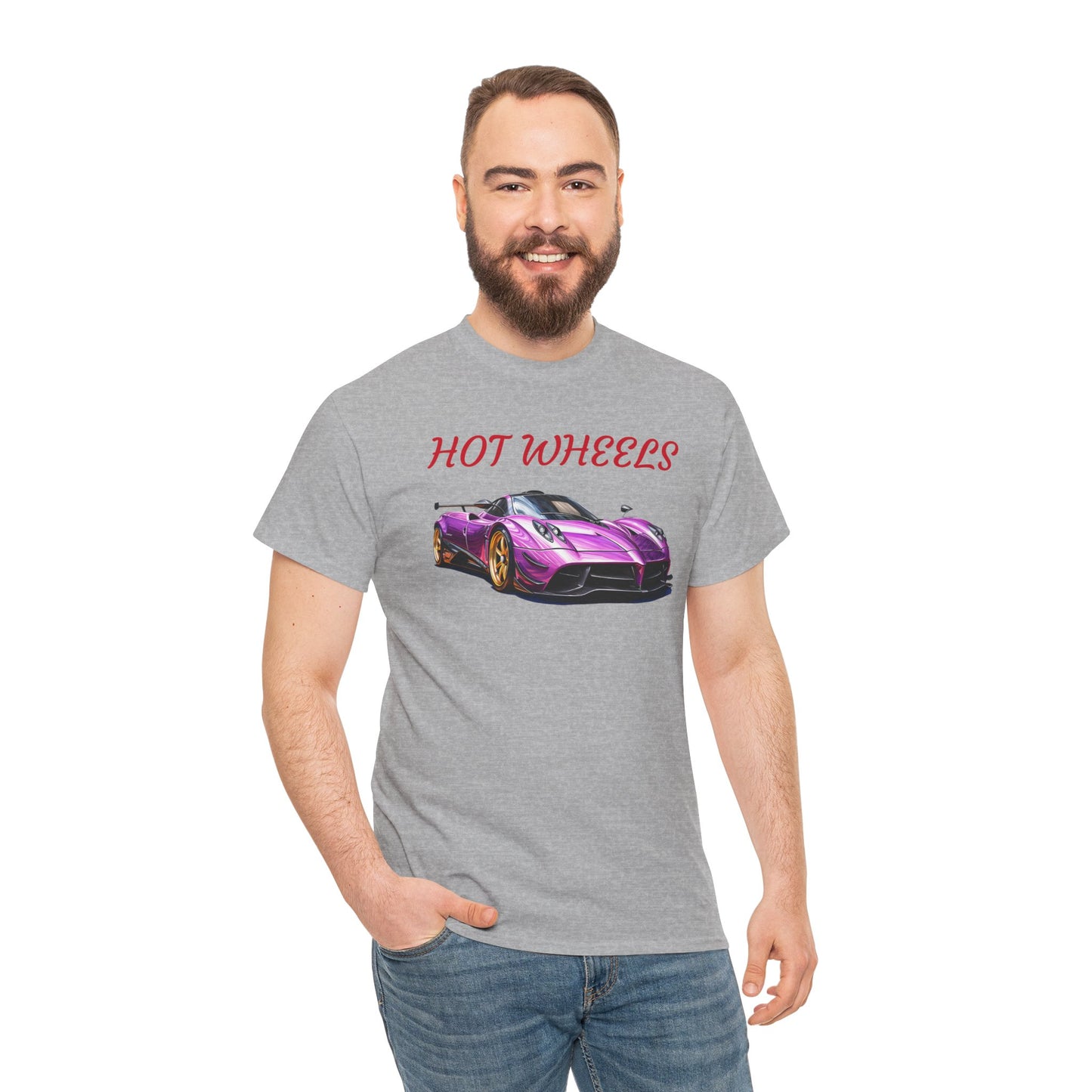 Princess Grace Hot Wheels Unisex Heavy Cotton Tee Retro Car Graphic T-Shirt for Auto Enthusiasts