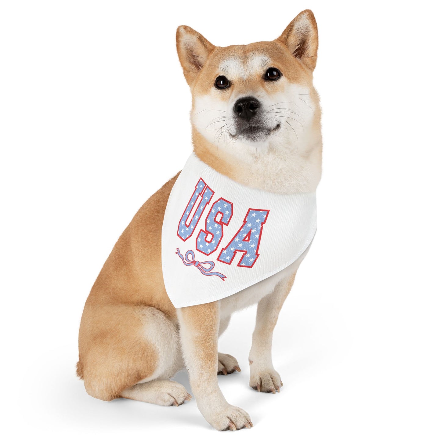 Princess Grace USA Patriotic Pet Bandana Collar for Dogs