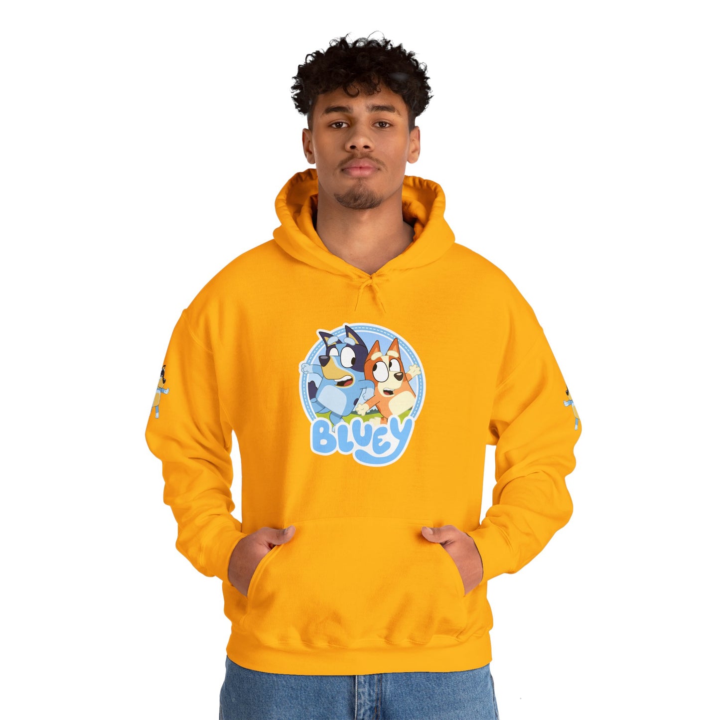 Princess Grace Bluey Unisex Heavy Blend Hoodie Cozy Cartoon Sweatshirt for Kids & Adults