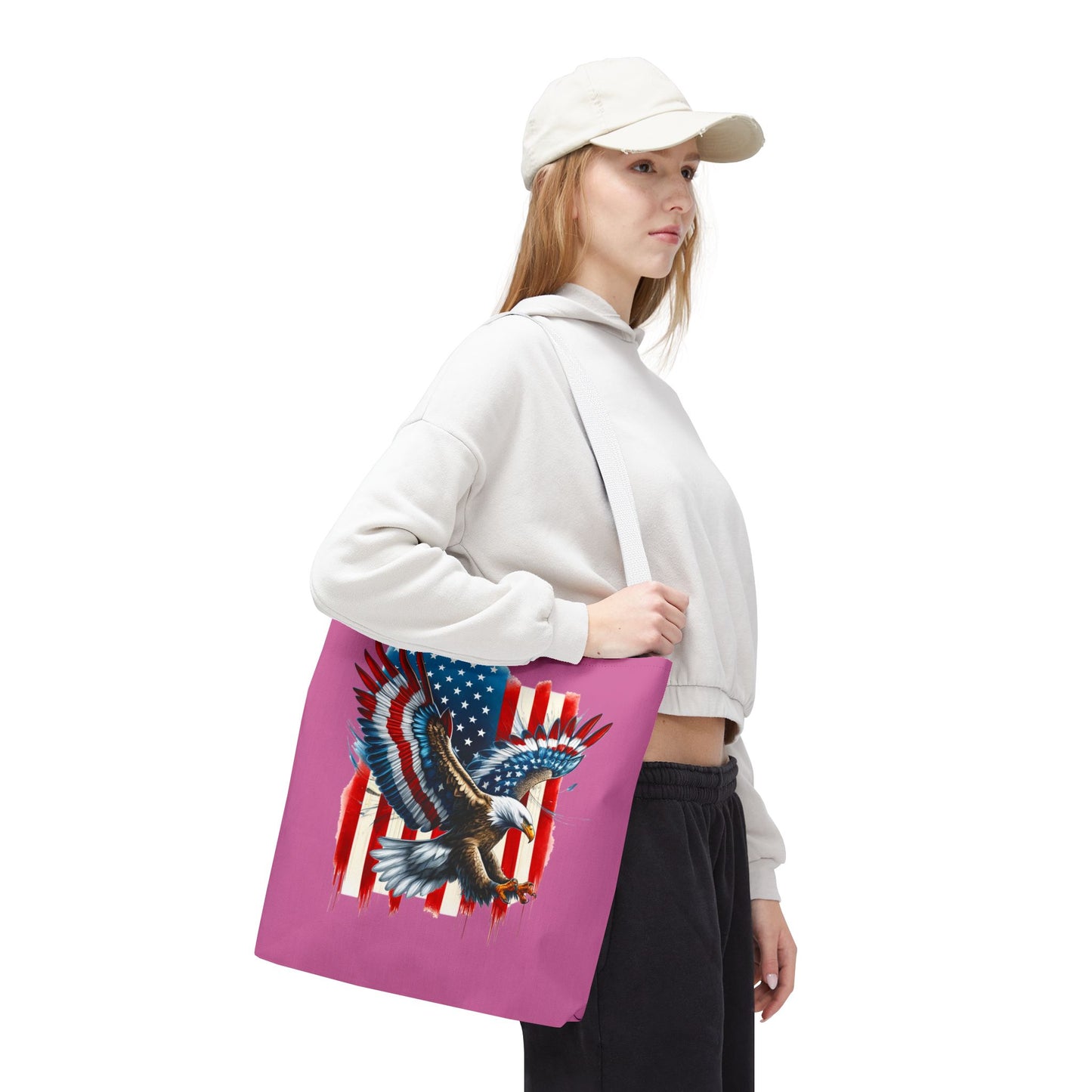 Princess Grace Patriotic Eagle Tote Bag American Flag Design
