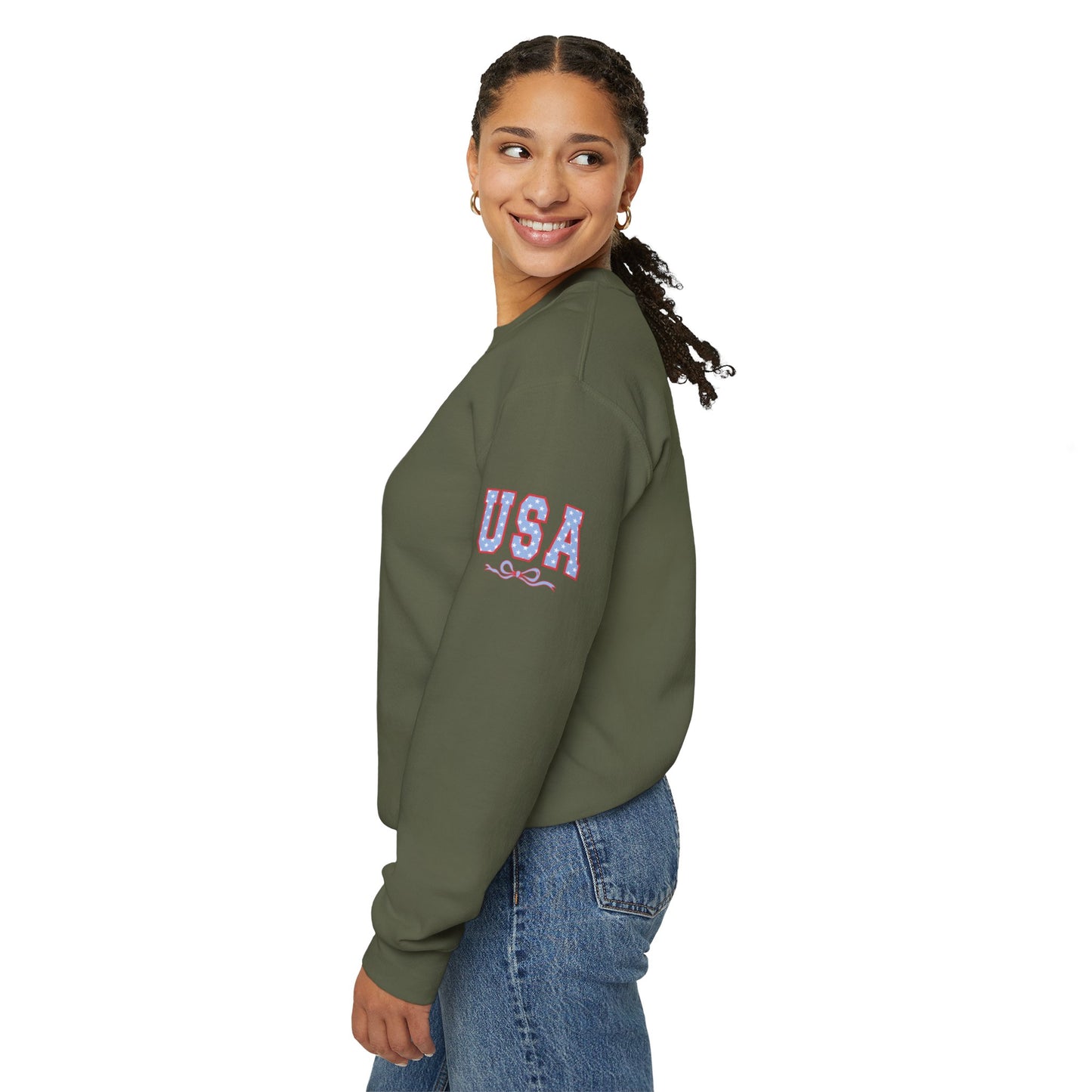 Princess Grace USA Patriotic Crewneck Sweatshirt for All Seasons