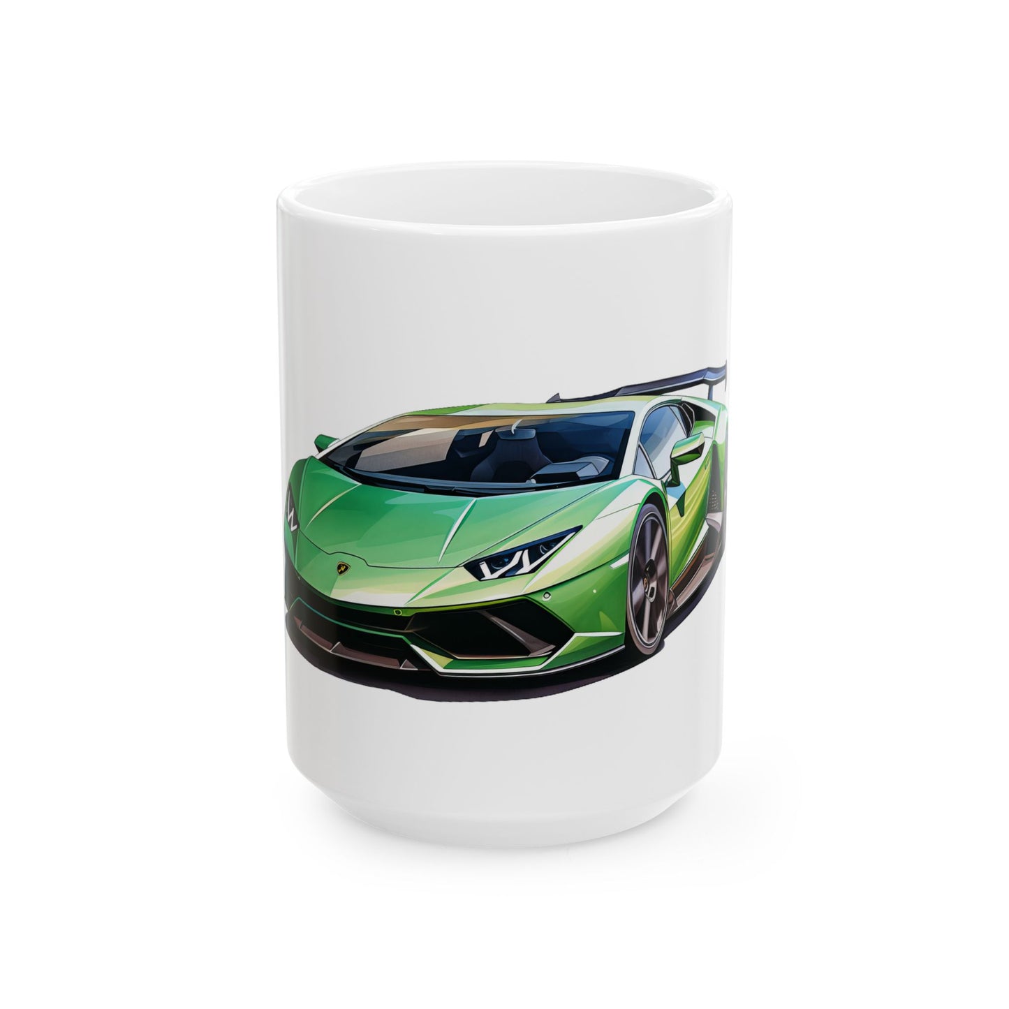 Princess Grace Lamborghini Green Sports Car Ceramic Mug Perfect Gift for Car Enthusiasts