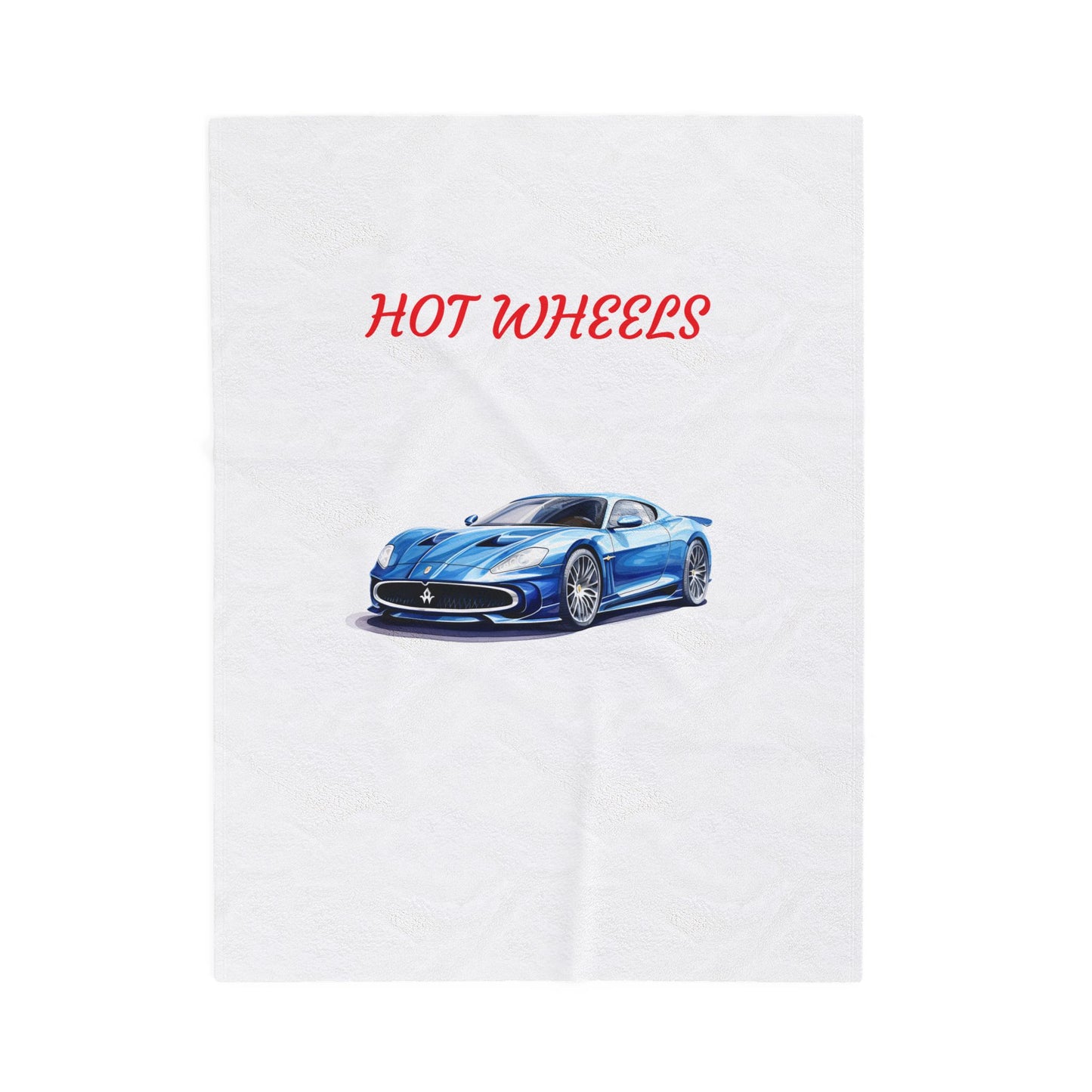 Princess Grace Hot Wheels Velveteen Plush Blanket Cozy Race Car Throw for Kids & Car Enthusiasts