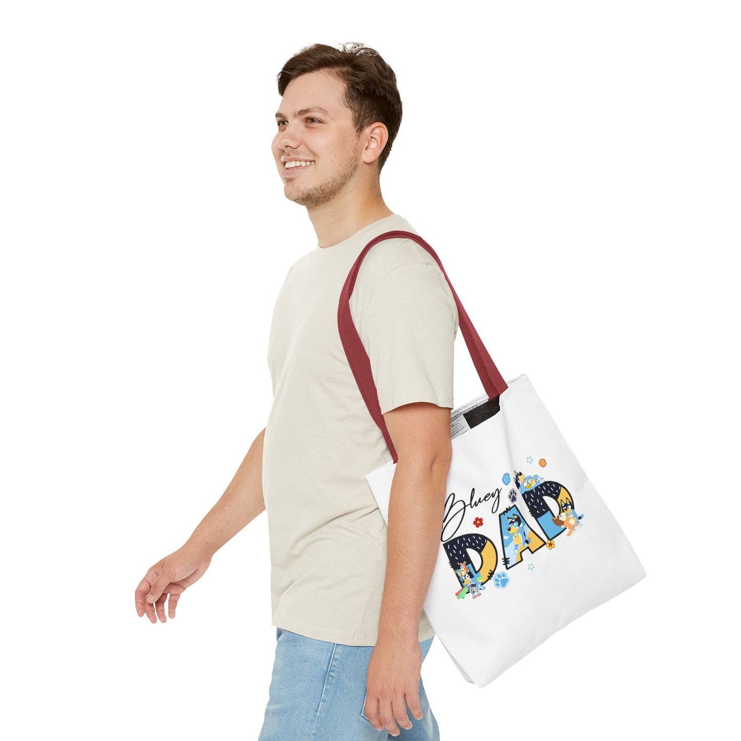 Princess Grace Bluey Dad Tote Bag Fun & Playful Accessory for Dog Lovers