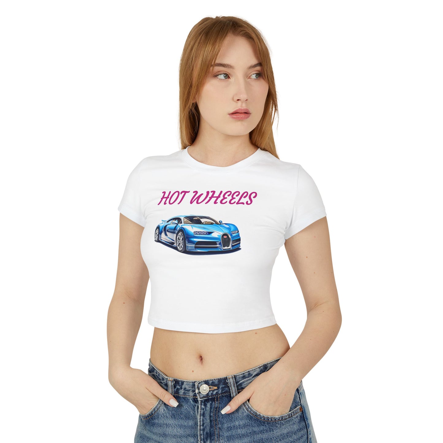 Princess Grace Hot Wheels Women's Baby Tee Cute Car Graphic T-Shirt for Car Lovers