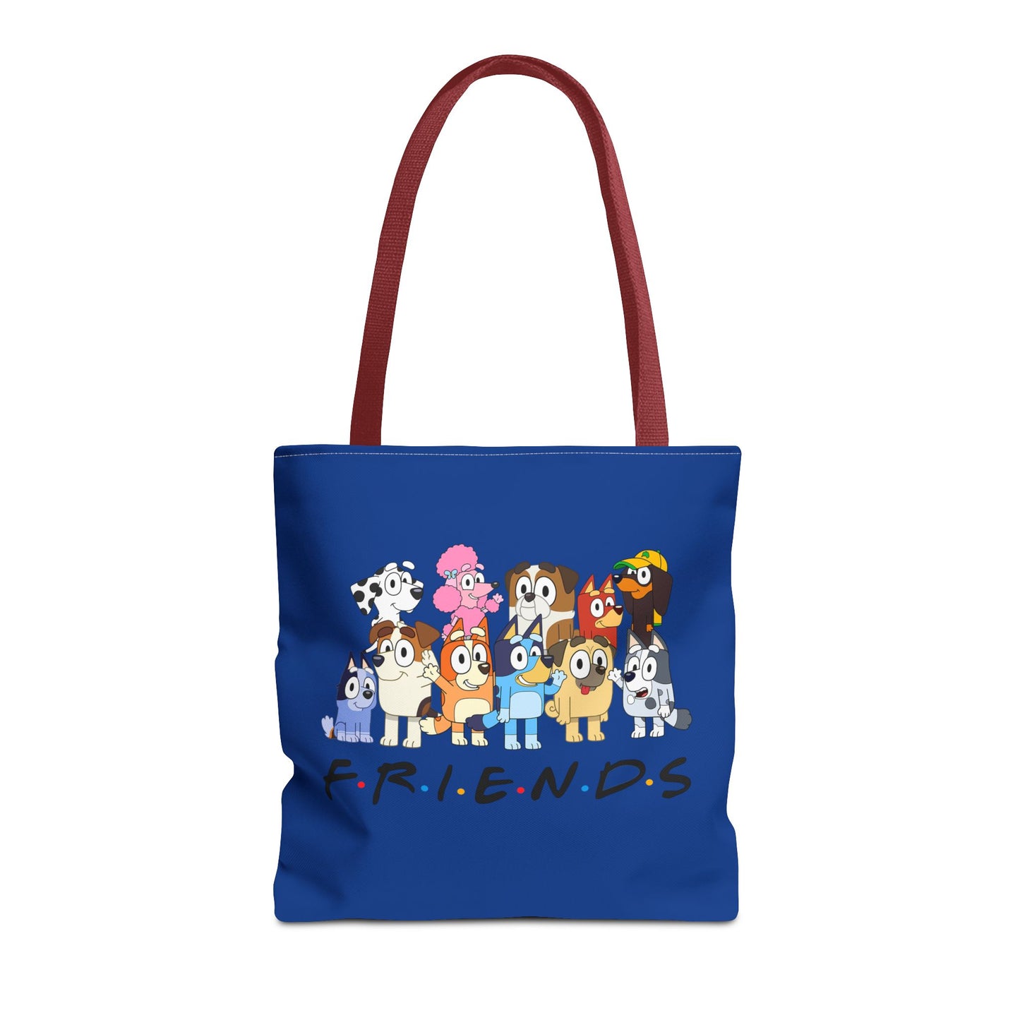 Princess Grace Bluey F.R.I.E.N.D.S. Cartoon Dog Tote Bag Fun & Playful Accessory for Dog Lovers