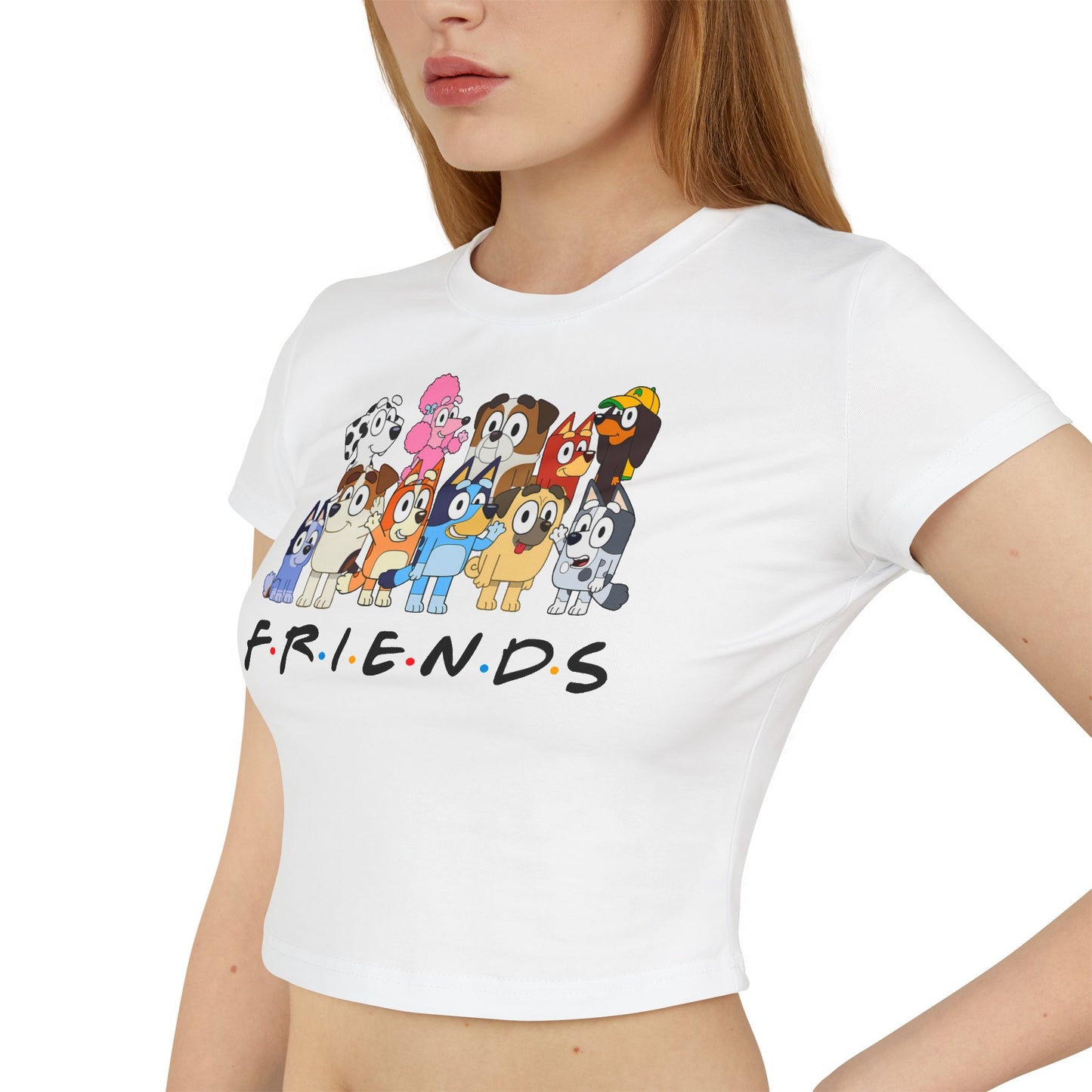 Princess Grace Cute Bluey Friends Women's Baby Tee Perfect for Kids & Cartoon Lovers