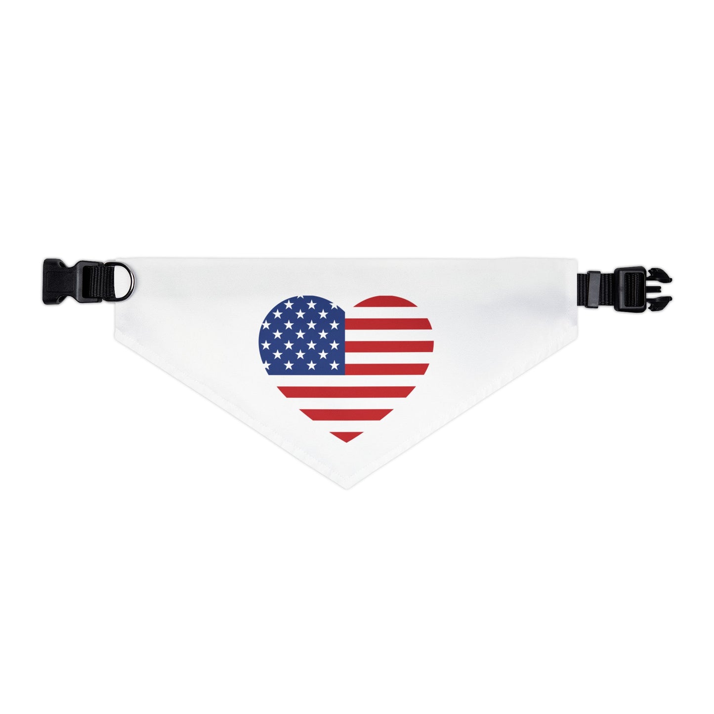 Princess Grace Patriotic Pet Bandana Collar USA Heart Design for Dogs
