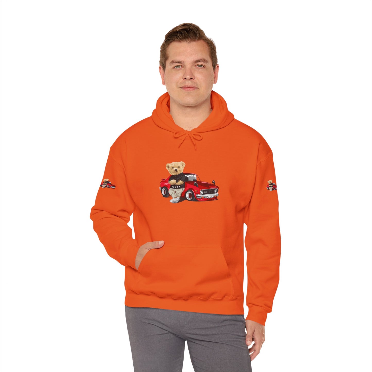 Princess Grace Vintage Bear Car Hoodie Fun Unisex Sweatshirt for Auto Lovers