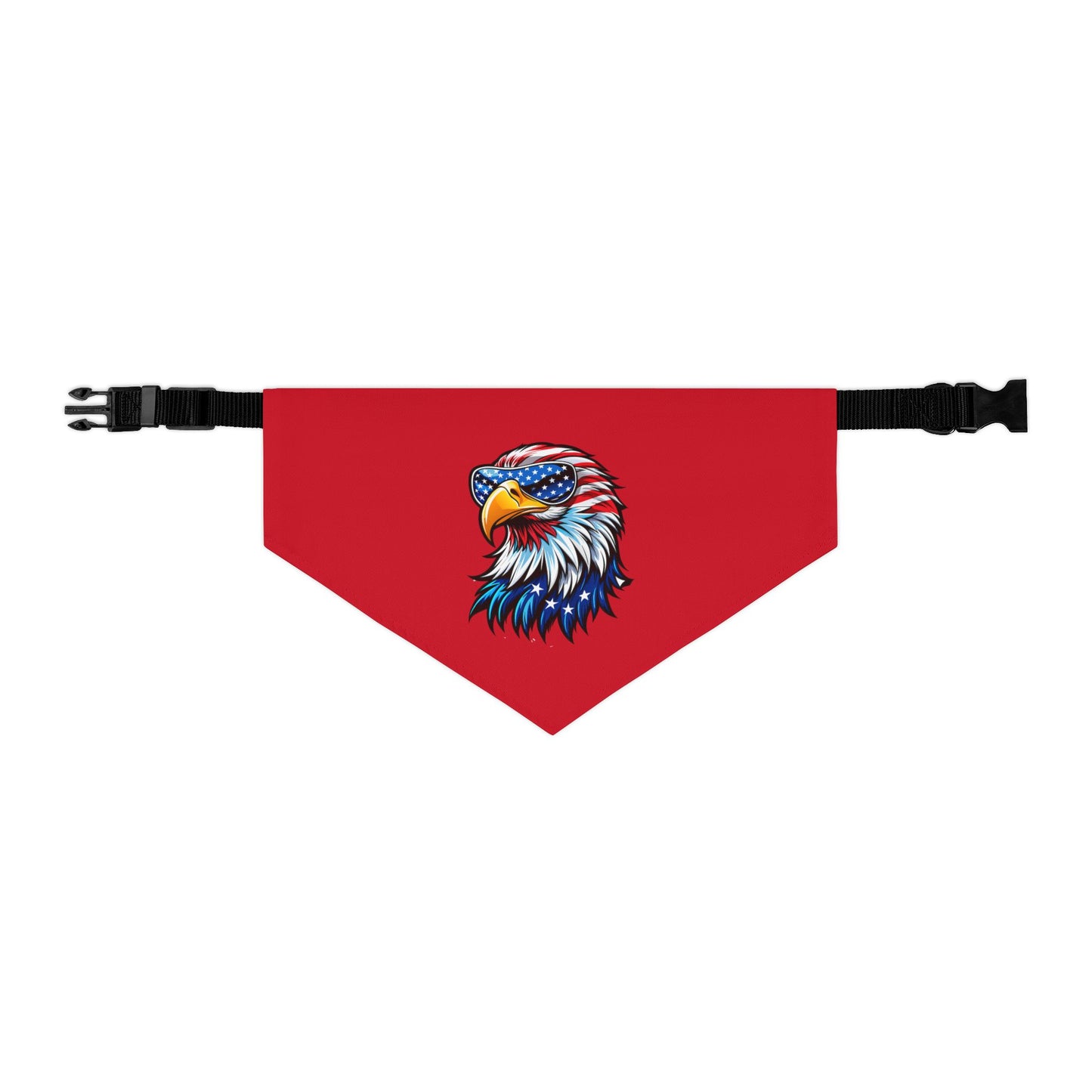Princess Grace Patriotic Eagle Pet Bandana Collar Adjustable Dog Accessory for Independence Day