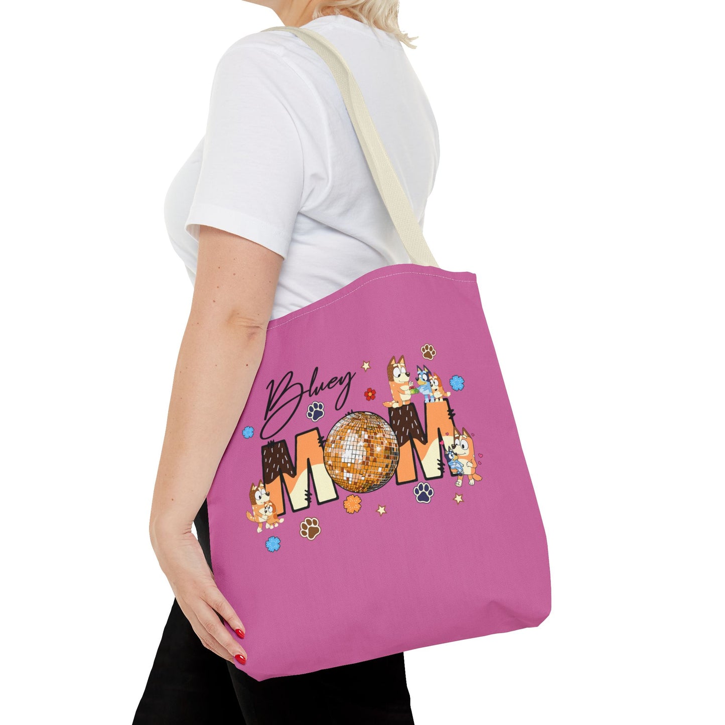 Princess Grace Bluey Mom Tote Bag ideal Gift for Dog Lovers