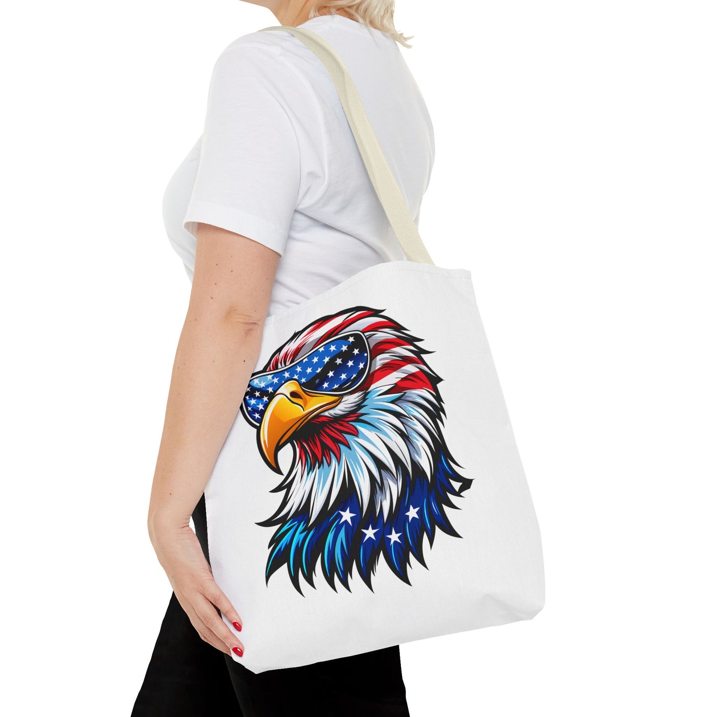 Princess Grace Patriotic Eagle Tote Bag Cool American Eagle Design for Fourth of July & Everyday Use