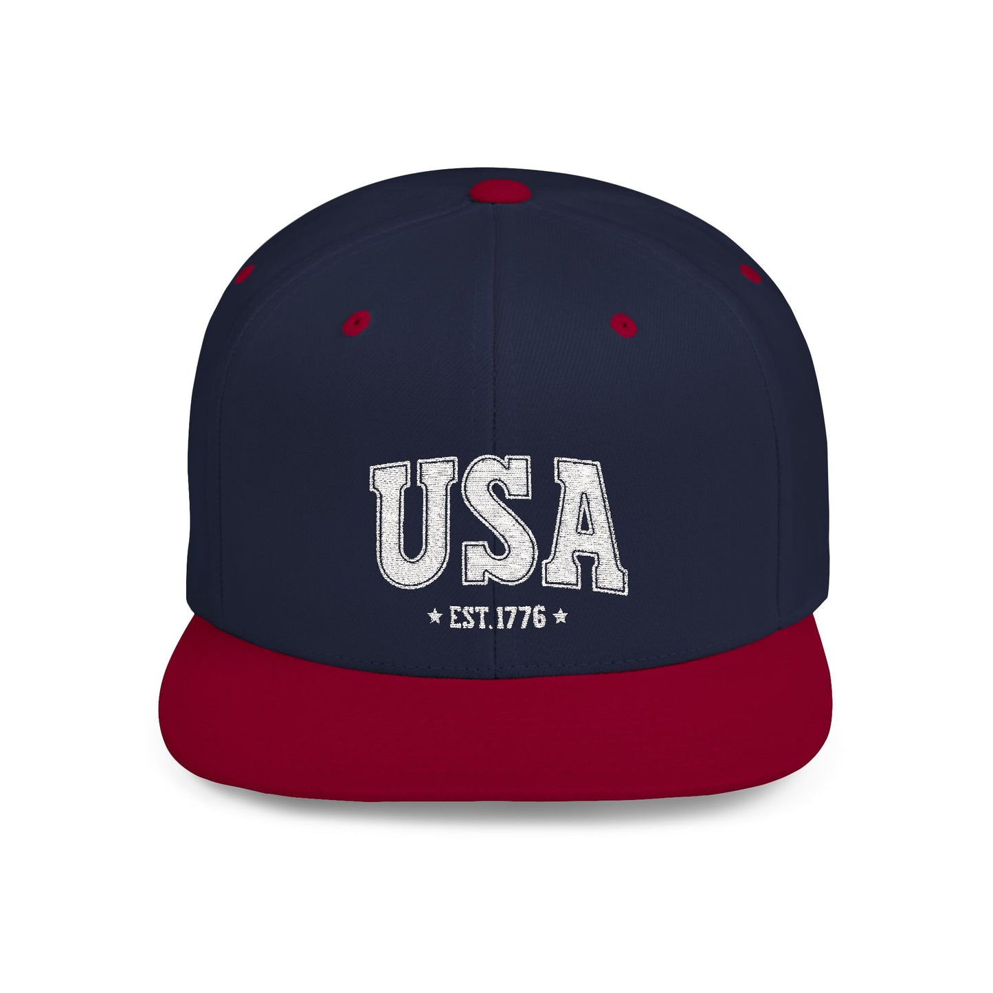 Princess Grace USA Flat Bill Snapback Cap - Est. 1776 | Casual Style for All Occasions