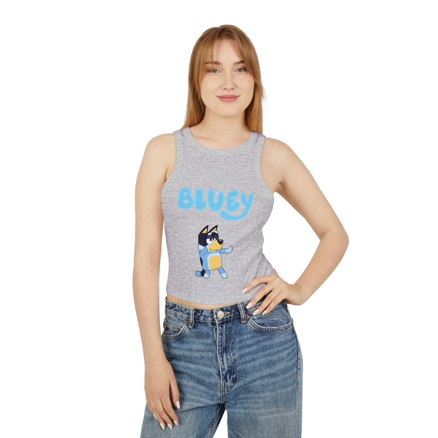 Princess Grace Bluey Inspired Women's Micro Rib Racer Tank Top Fun Summer Style