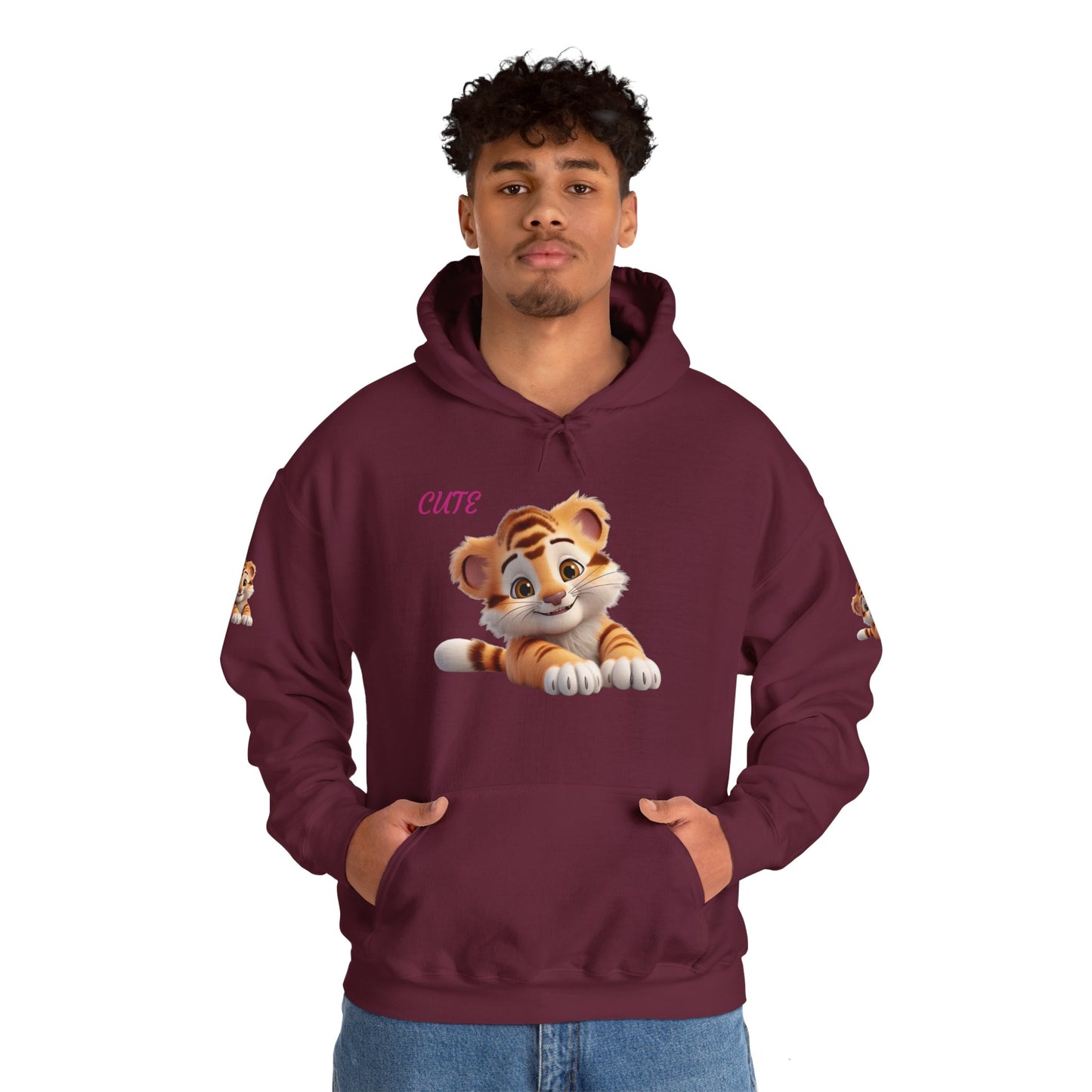 Princess Grace Cute Tiger Design Unisex Heavy Blend Hooded Sweatshirt