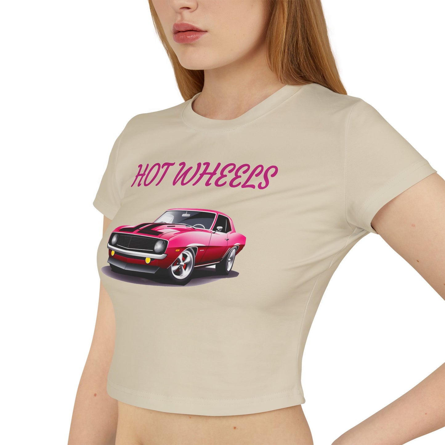 Princess Grace Women's Hot Wheels Graphic Baby Tee Vintage Car Fashion
