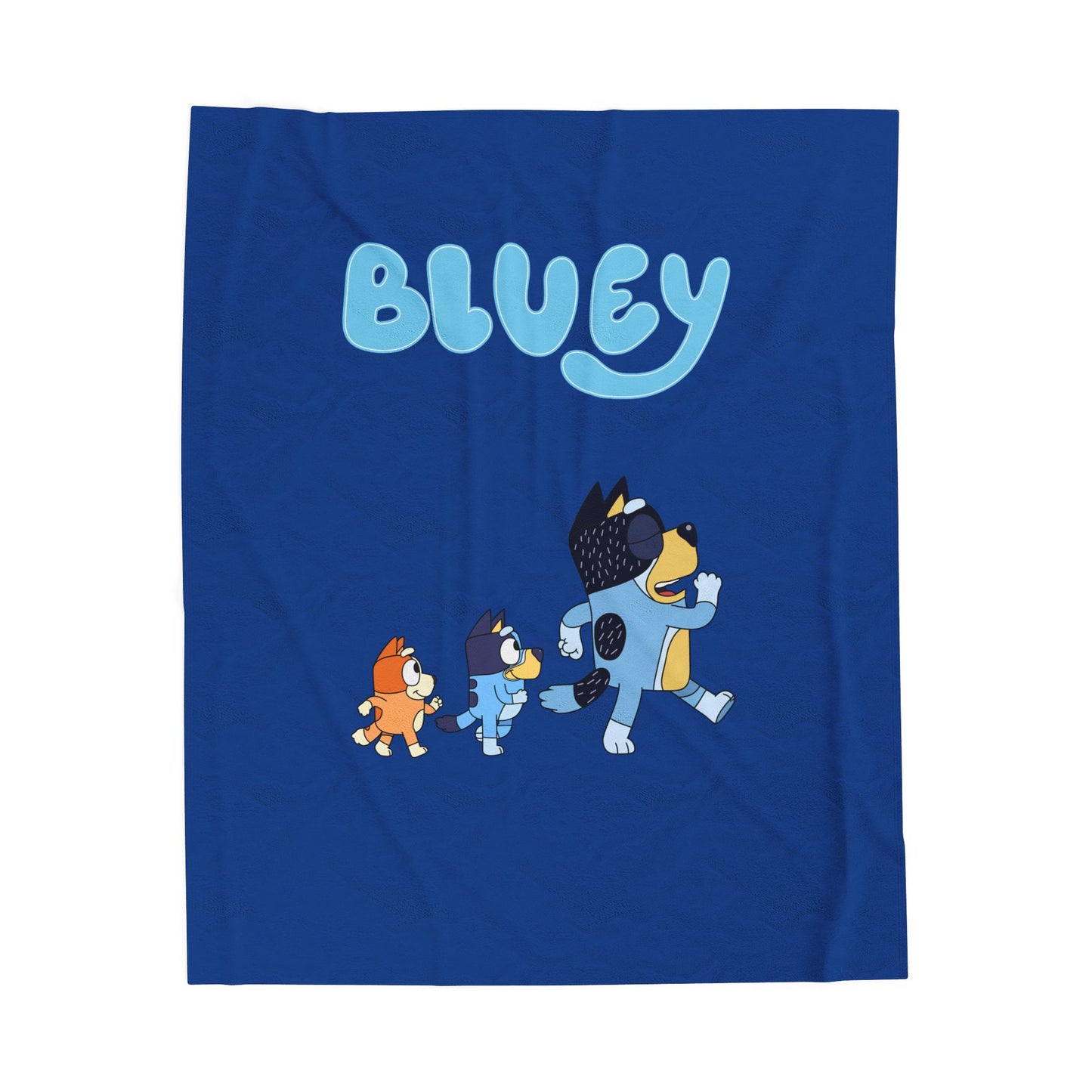 Princess Grace Bluey Velveteen Plush Blanket Cozy Kids Throw for Comfort & Playtime