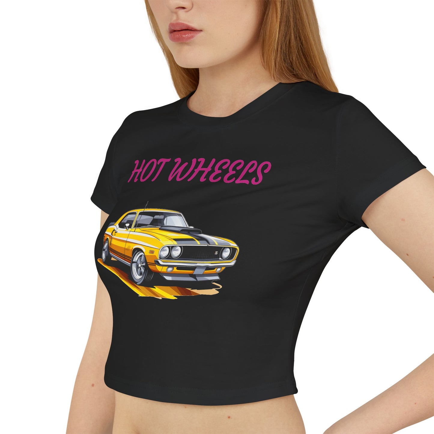 Princess Grace Hot Wheels Women's Baby Tee Retro Car Graphic T-Shirt
