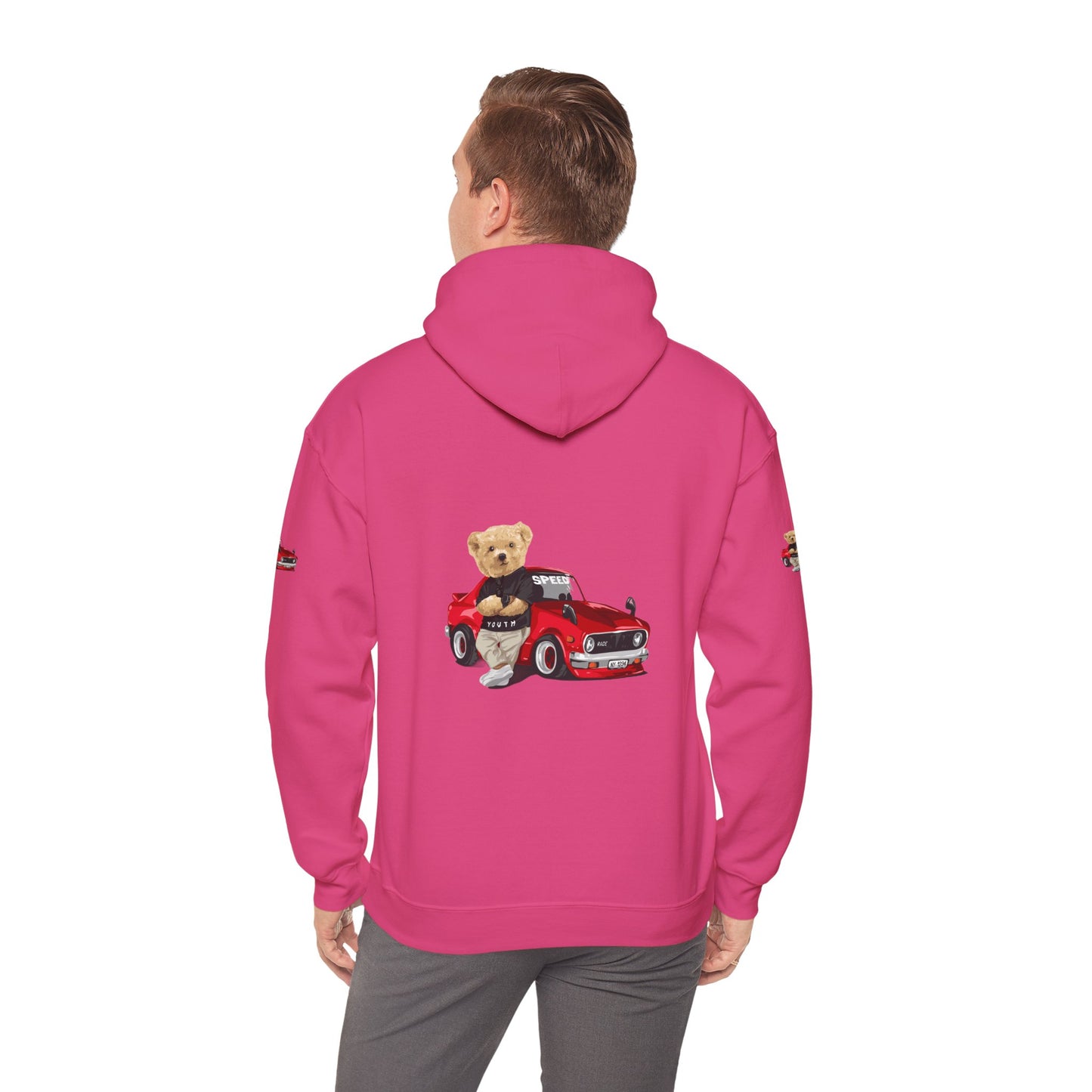 Princess Grace Vintage Bear Car Hoodie Fun Unisex Sweatshirt for Auto Lovers