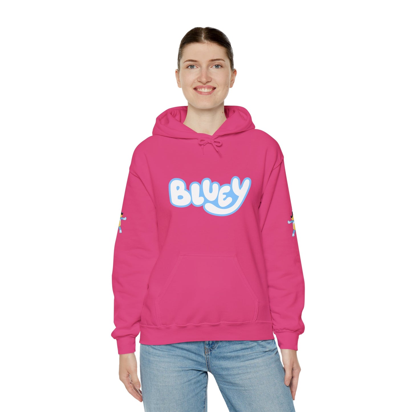 Princess Grace Bluey Unisex Heavy Blend Hoodie Cozy Cartoon Sweatshirt for Kids & Adults