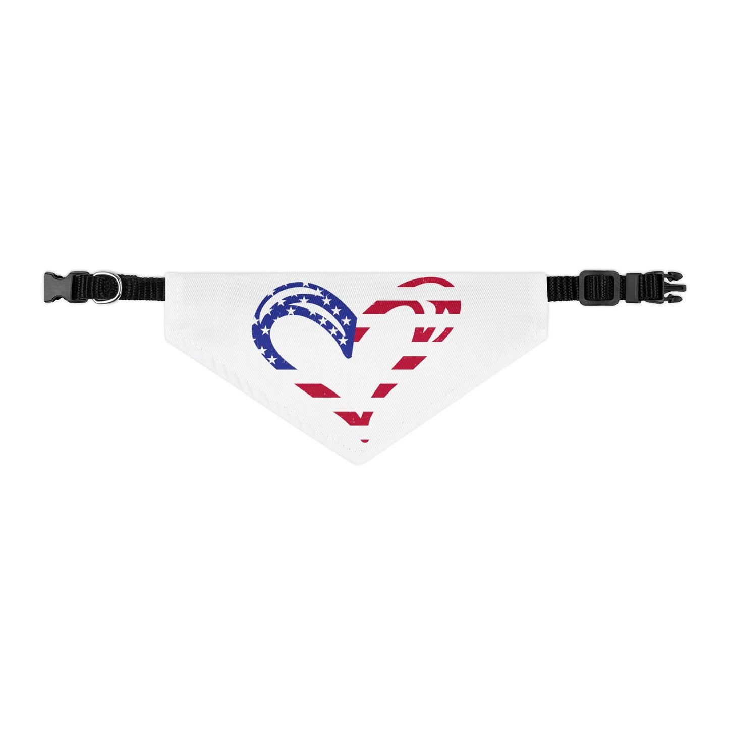 Princess Grace Patriotic Pet Bandana Collar Heart Design for Dogs